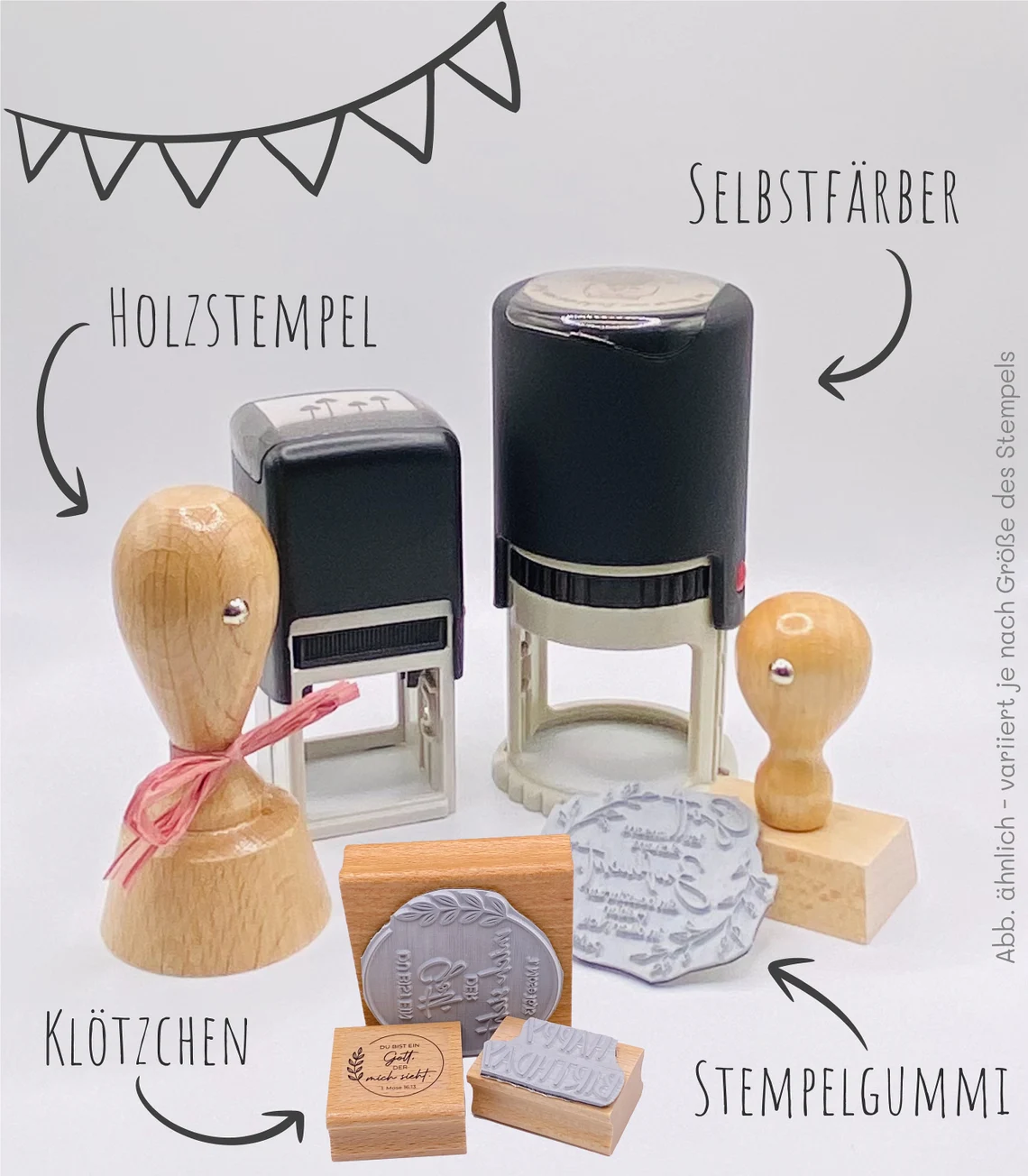 Stempel Jahreslosung 2026 "Gott spricht: Siehe, ich mache alles neu!" Kranz