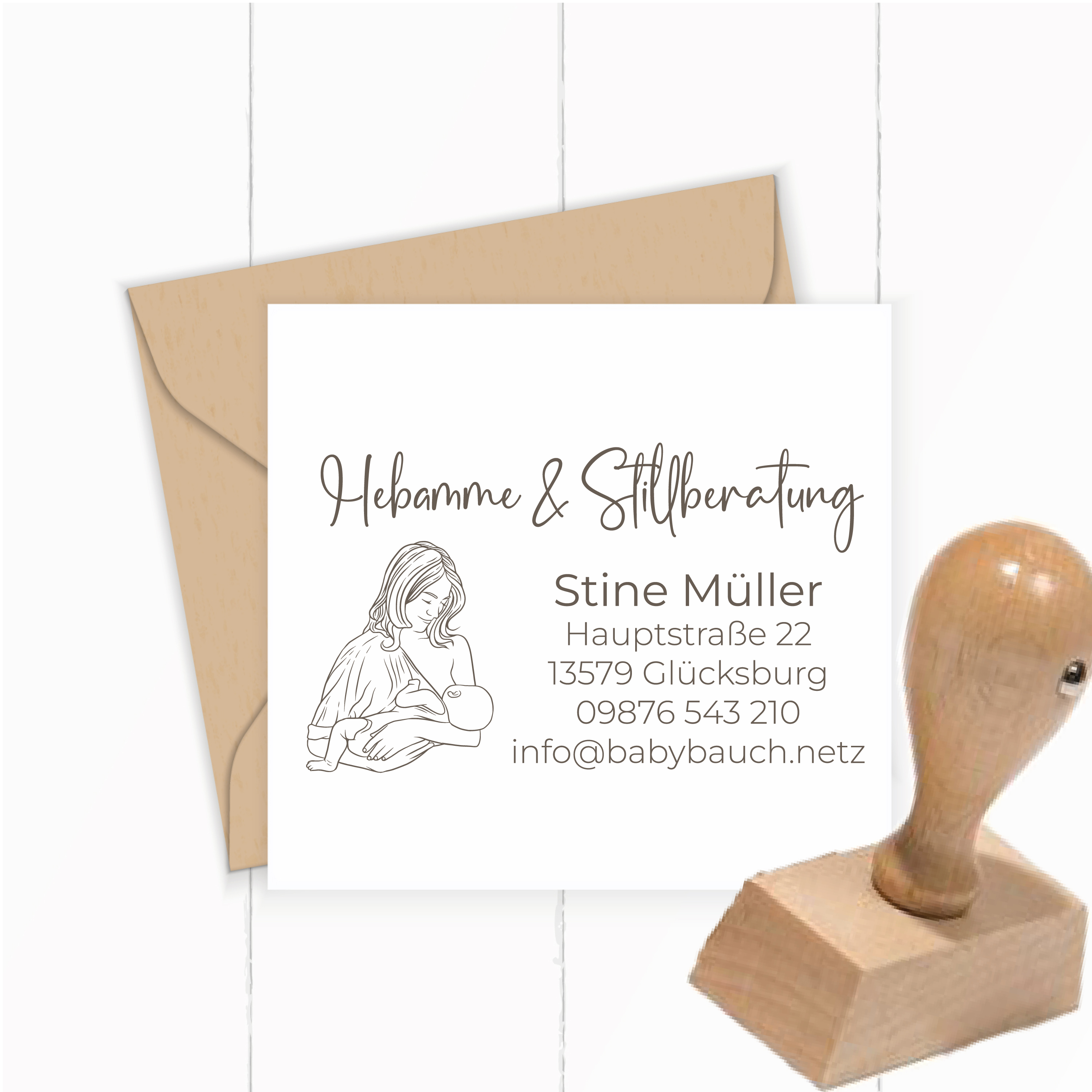 Stempel für Stillberatung & Hebamme – passend im Mutterpass - ST0278