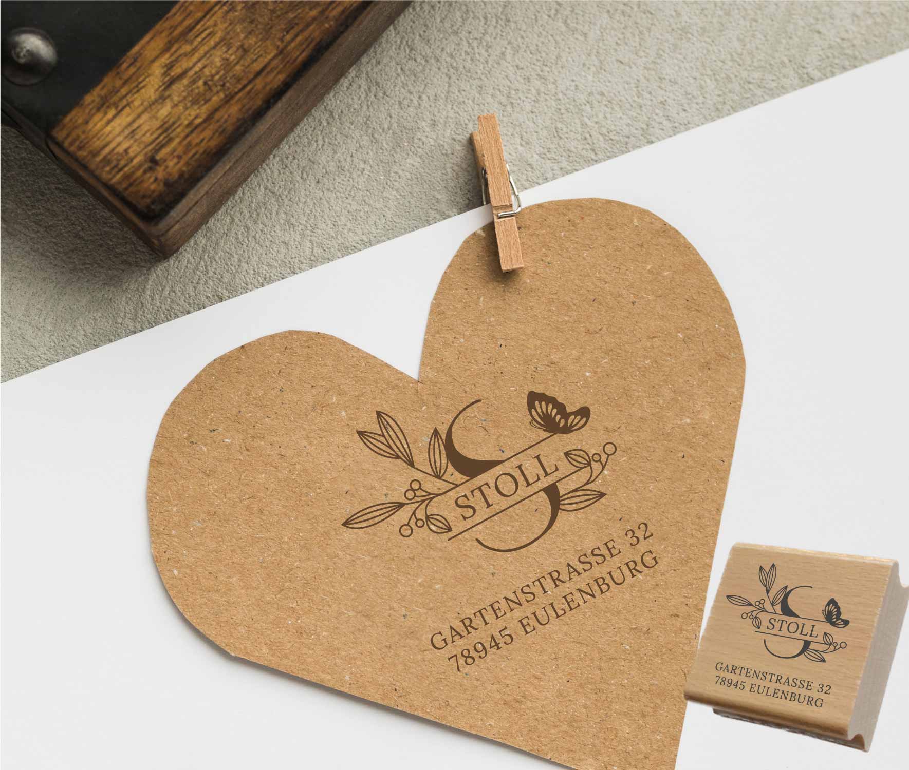 Personalisierter Adresstempel "Stoll" | 4–10 cm 