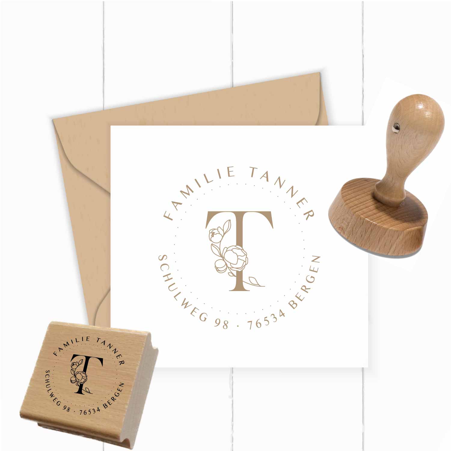 Personalisierter Adresstempel "Tanner" | 4–10 cm - ST0344