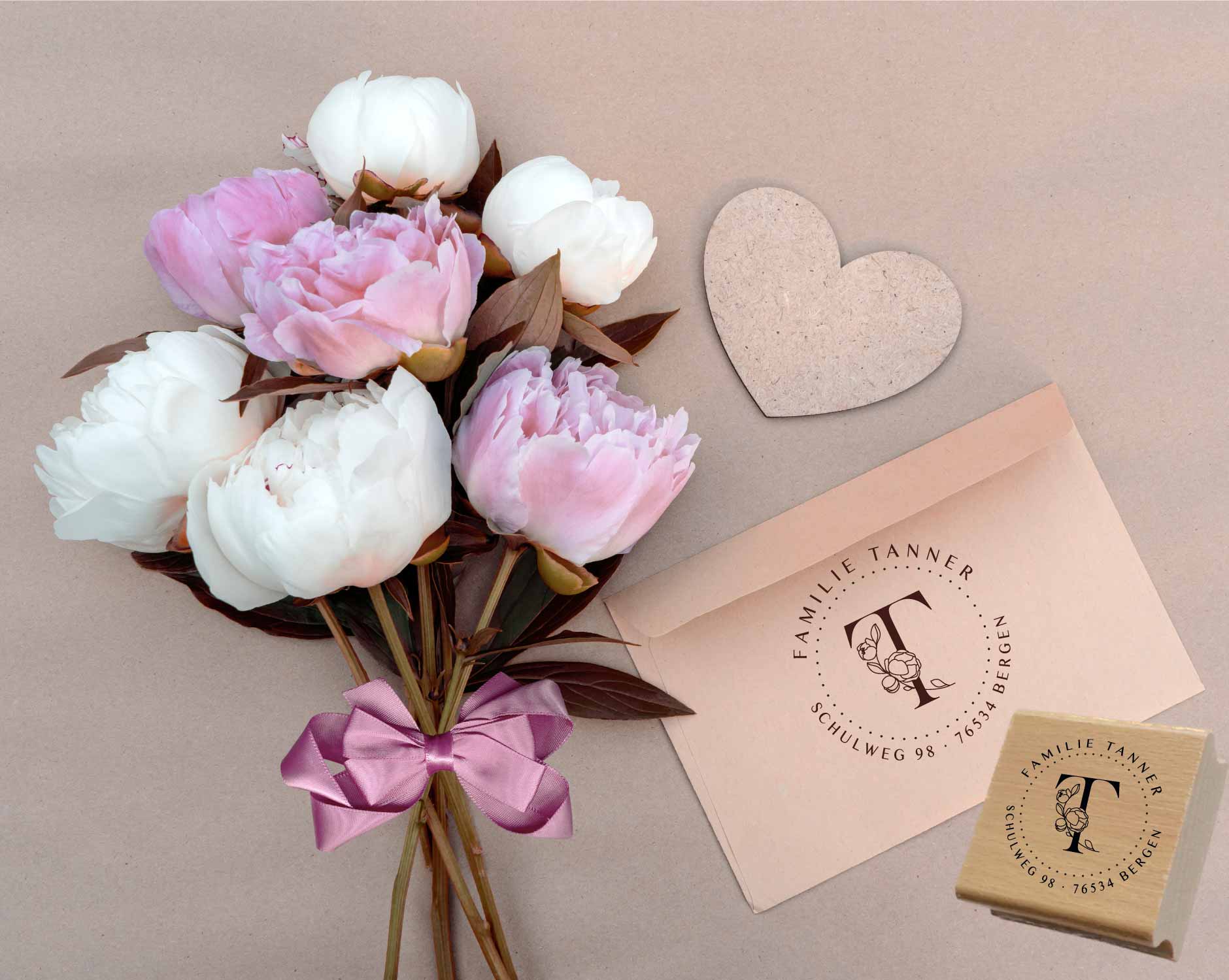 Personalisierter Adresstempel "Tanner" | 4–10 cm