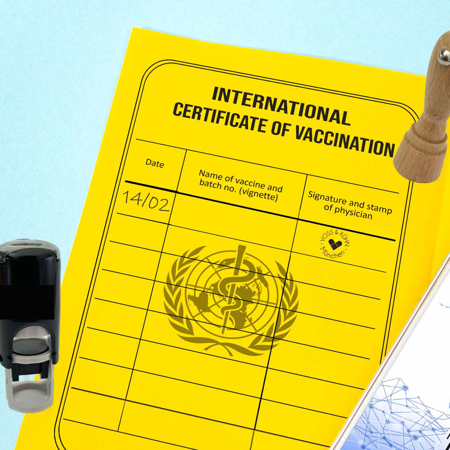 Praxisstempel | Arztstempel – 12 mm passend f. Impfausweis-Feld