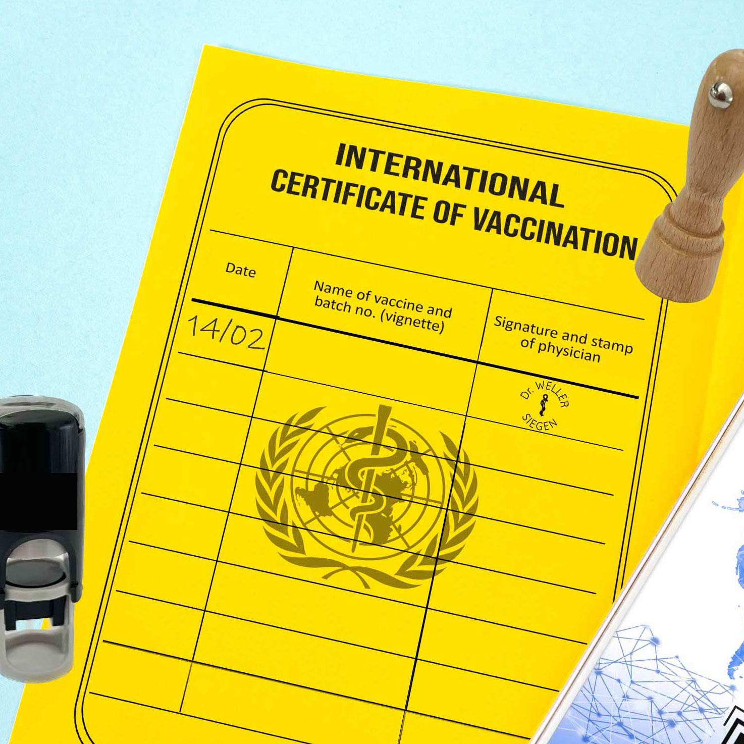 Praxisstempel | Arztstempel – 12 mm passend f. Impfausweis-Feld