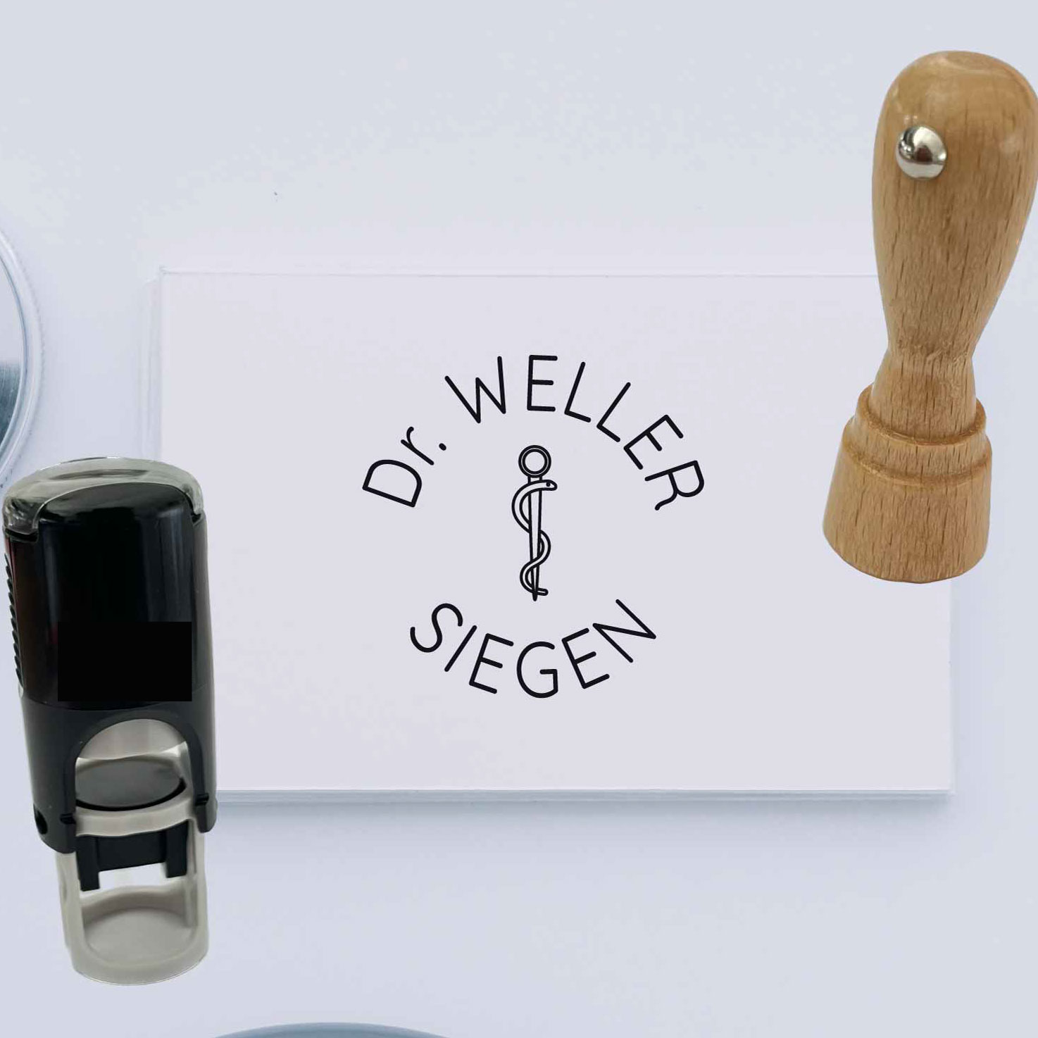 Praxisstempel | Arztstempel – 12 mm passend f. Impfausweis-Feld