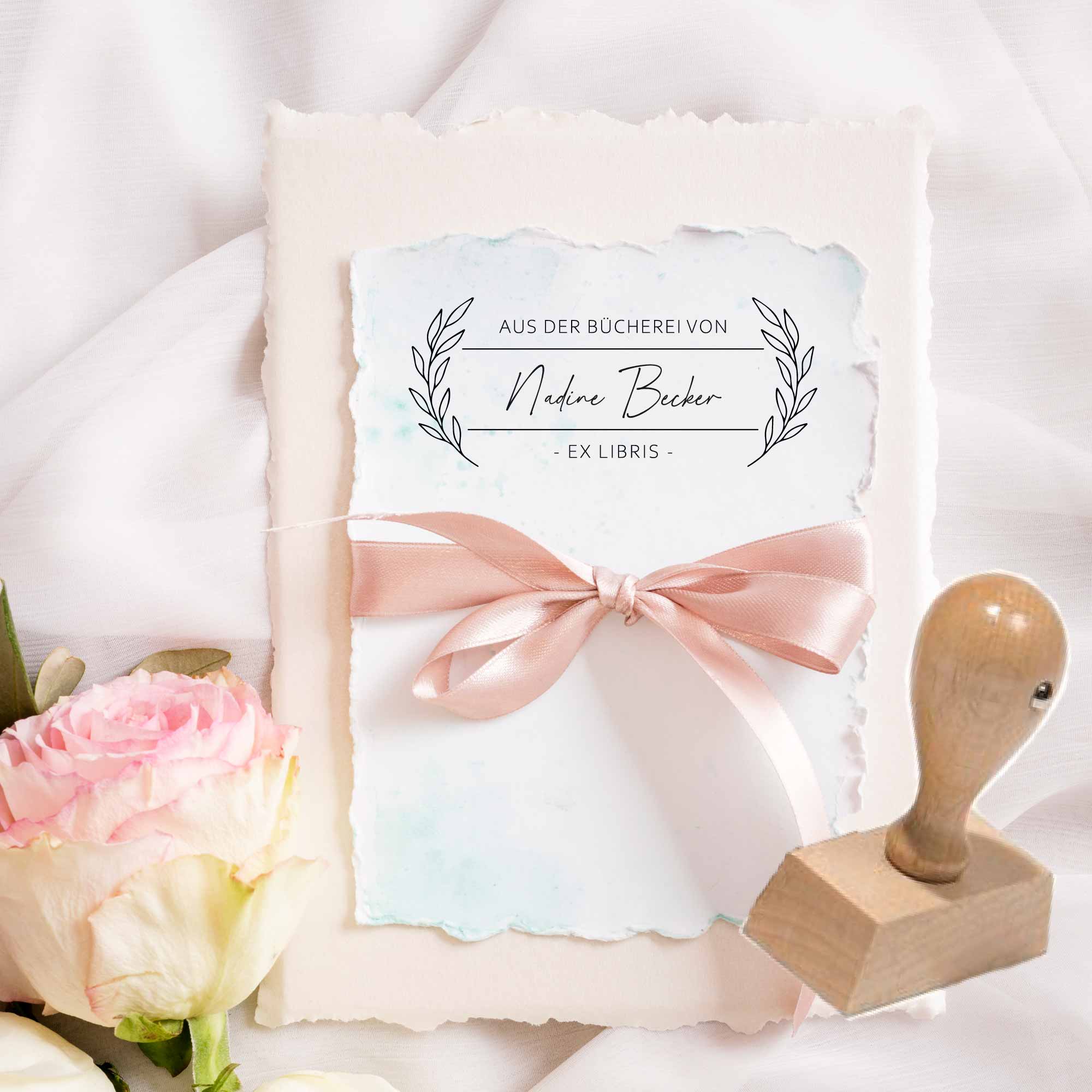 Bücherei-Stempel | individualisiert mit Name oder Gemeinde