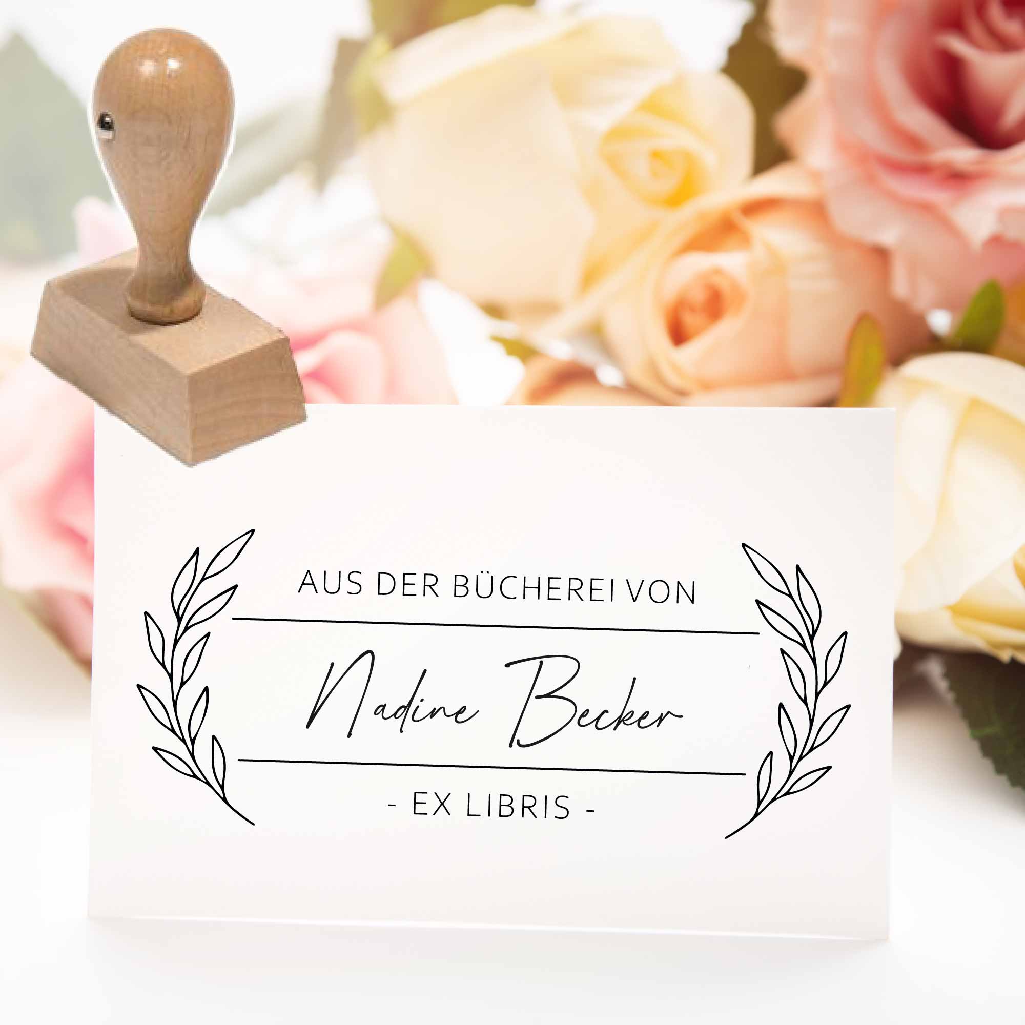 Bücherei-Stempel | individualisiert mit Name oder Gemeinde