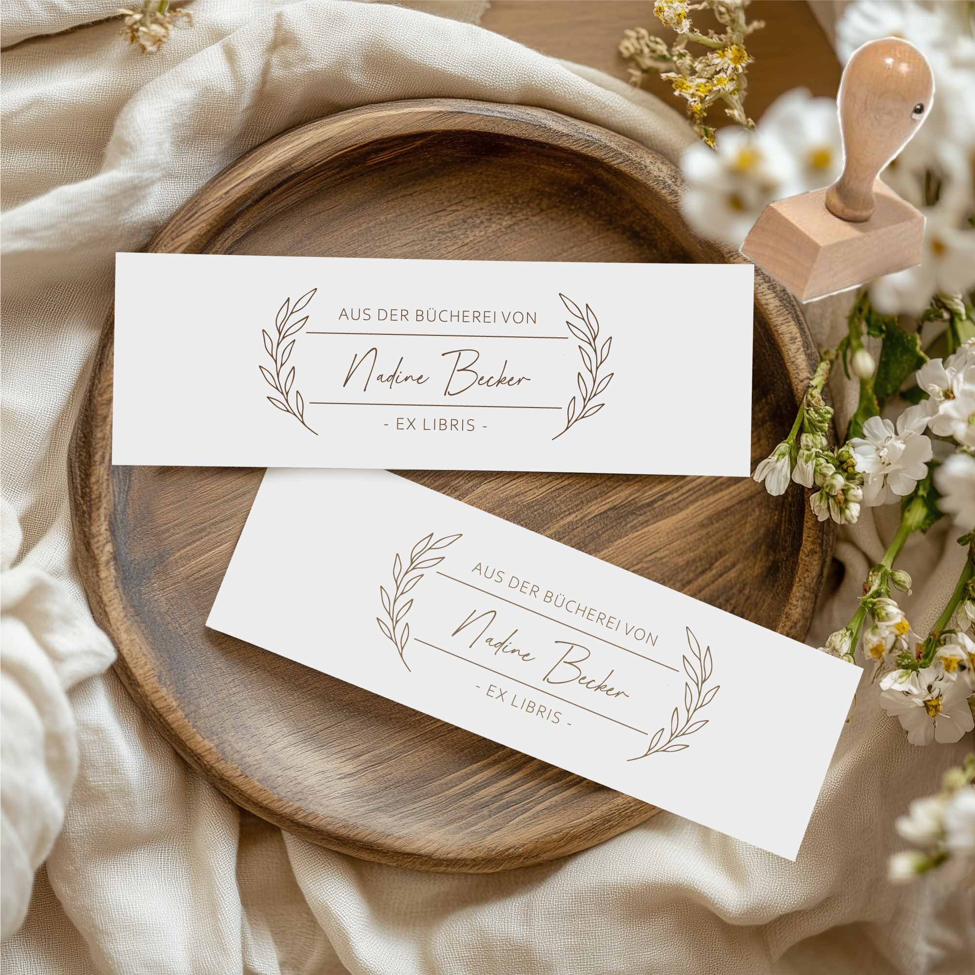 Bücherei-Stempel | individualisiert mit Name oder Gemeinde