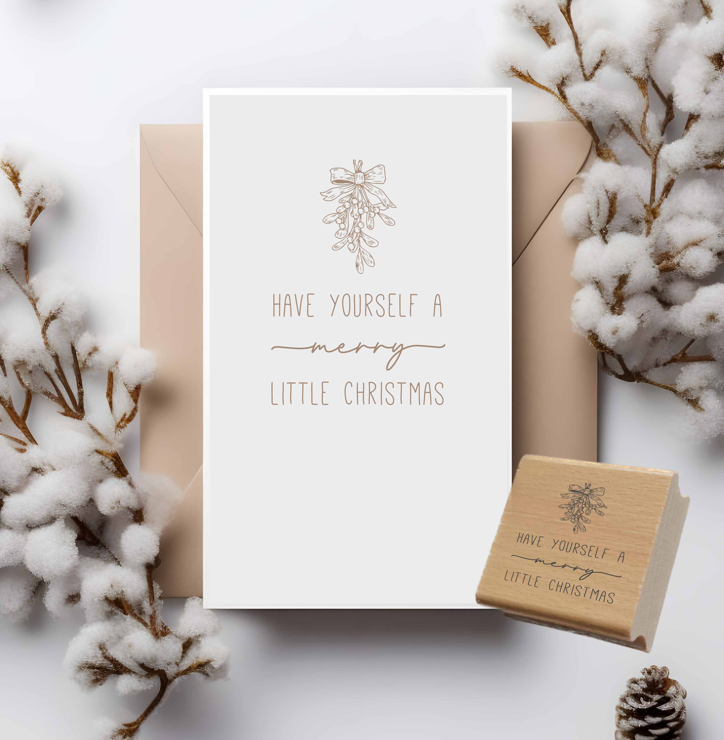 Weihnachtsstempel "Have yourself a merry little christmas"