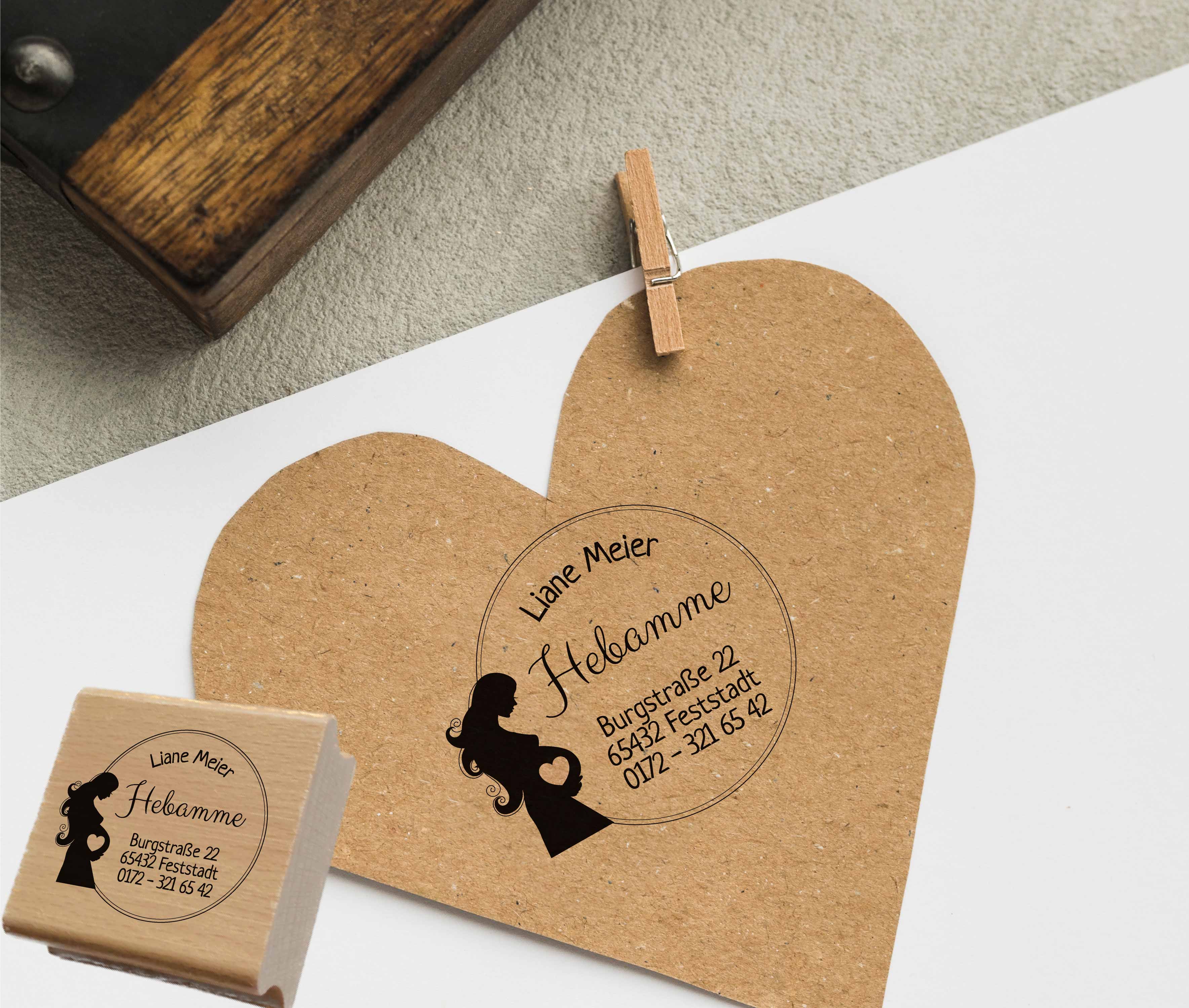 AdressSTEMPEL für Hebammen und Geburtshelfer "Babylove"