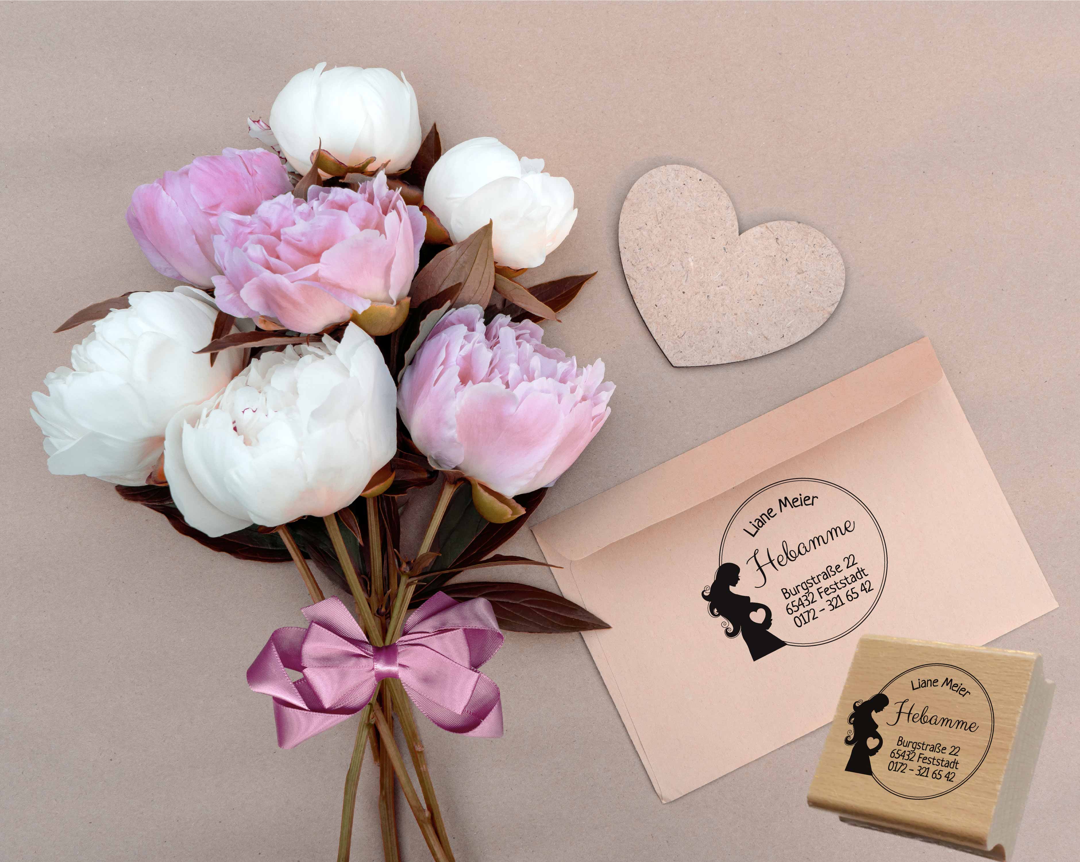 AdressSTEMPEL für Hebammen und Geburtshelfer "Babylove"