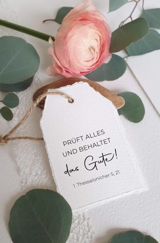 Jahreslosung 2025 STEMPEL "Prüft alles, das Gute behaltet"