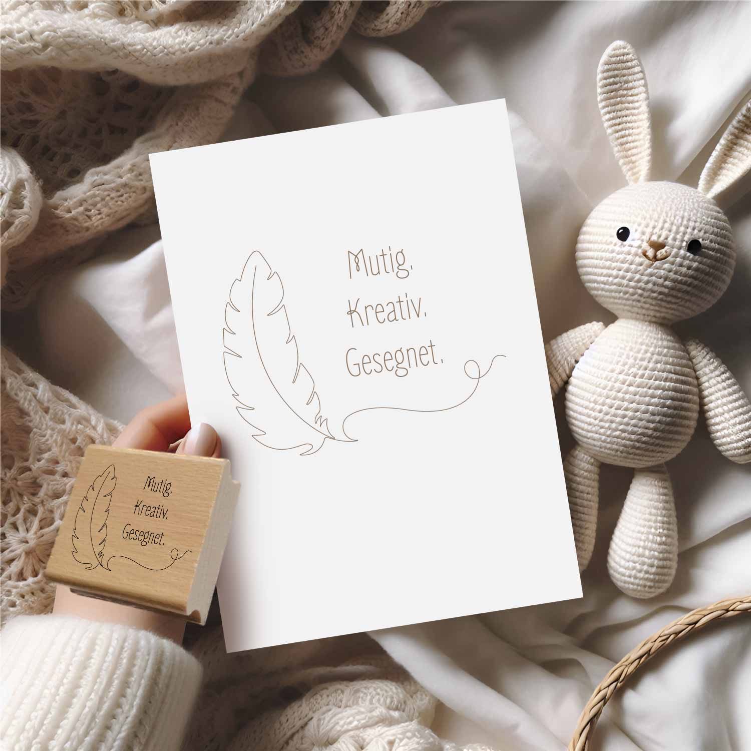 Stempel - Mutig. Kreativ. Gesegnet.