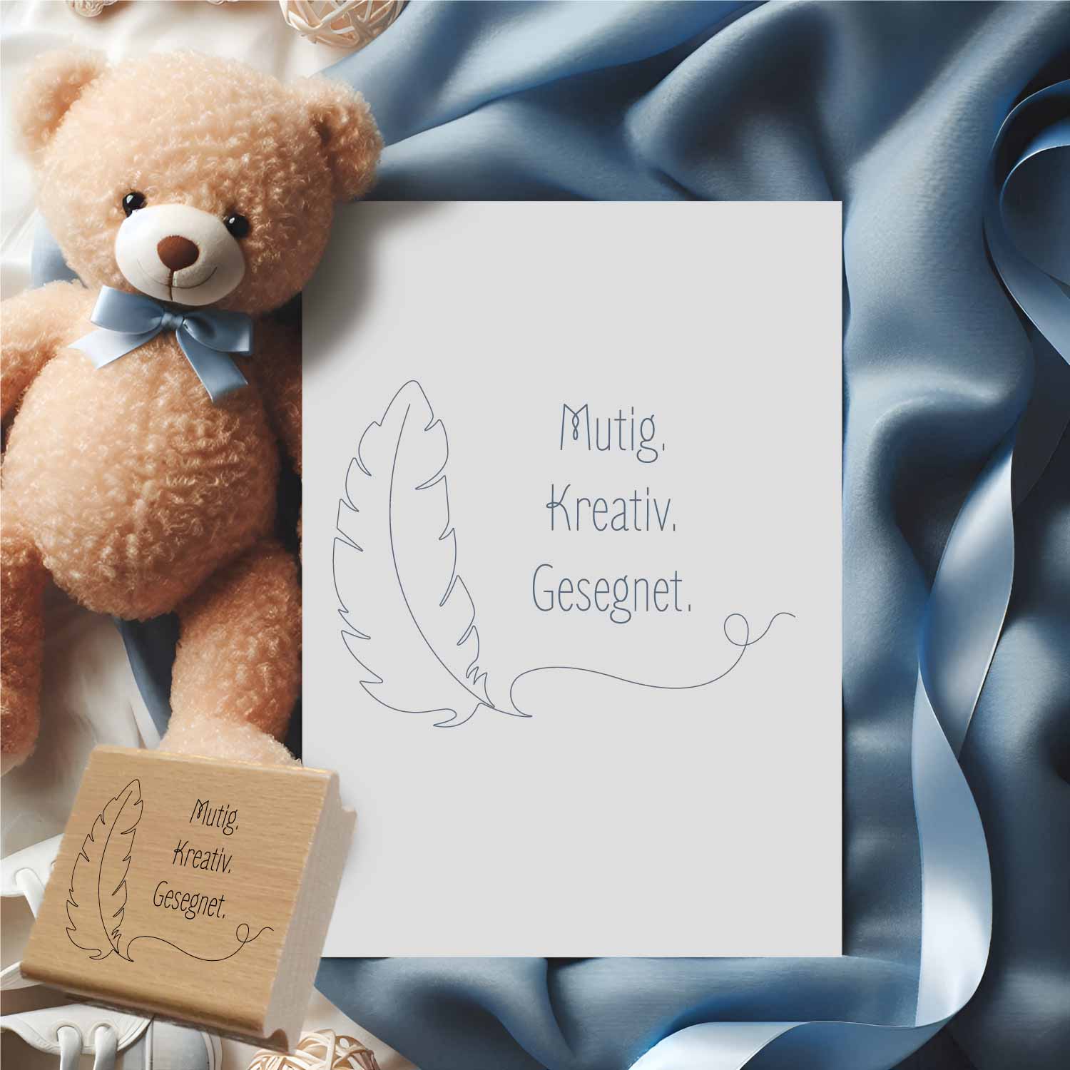 Stempel - Mutig. Kreativ. Gesegnet.