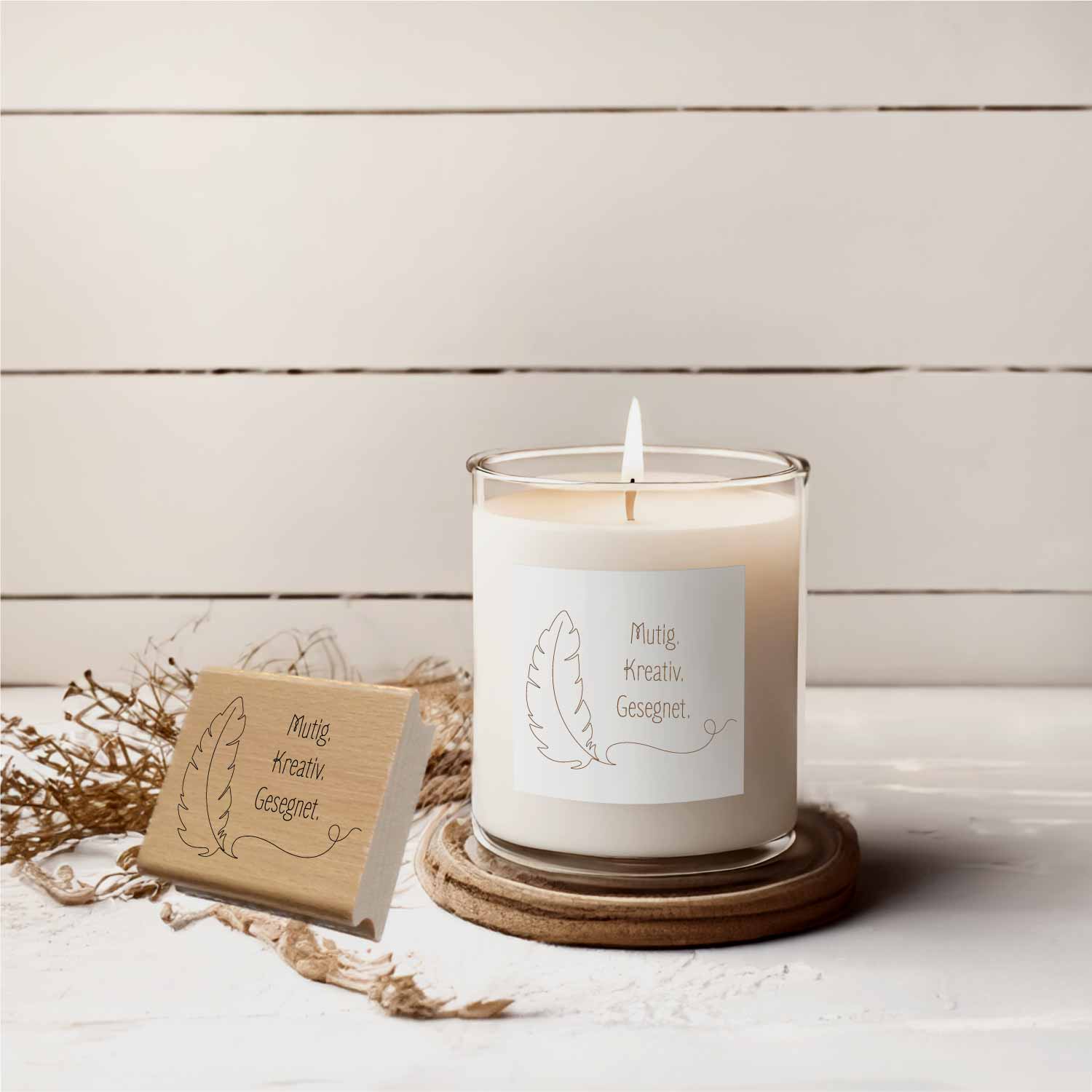 Stempel - Mutig. Kreativ. Gesegnet.