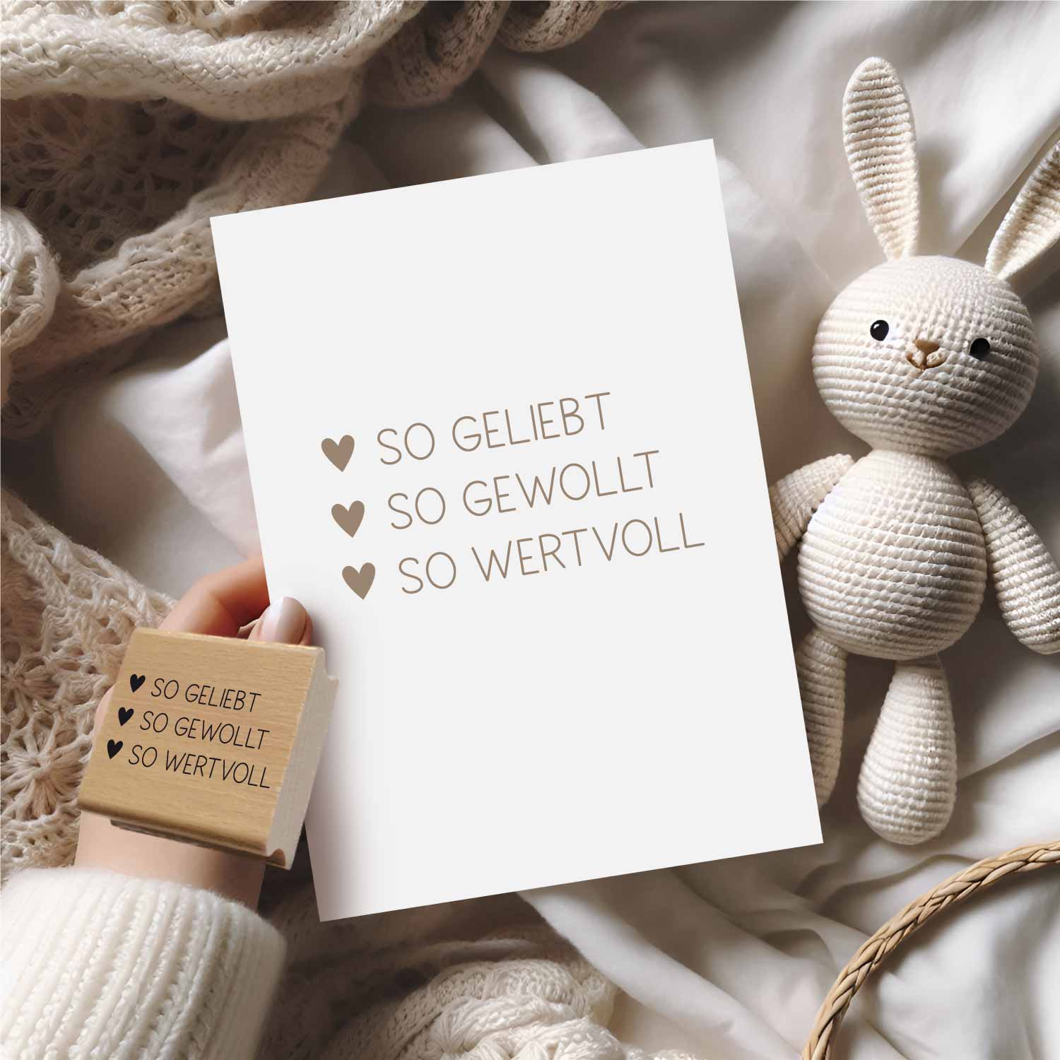 Stempel - so geliebt | so gewollt | so wertvoll