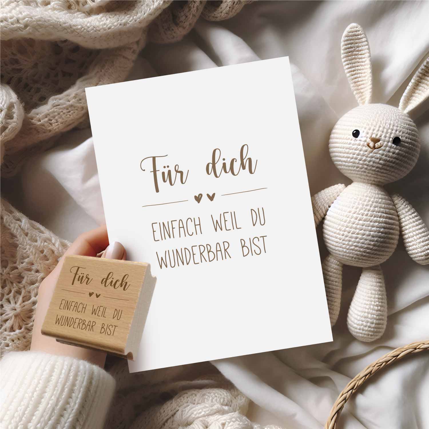 Herzchen Stempel – Für dich | Einfach weil du wunderbar bist