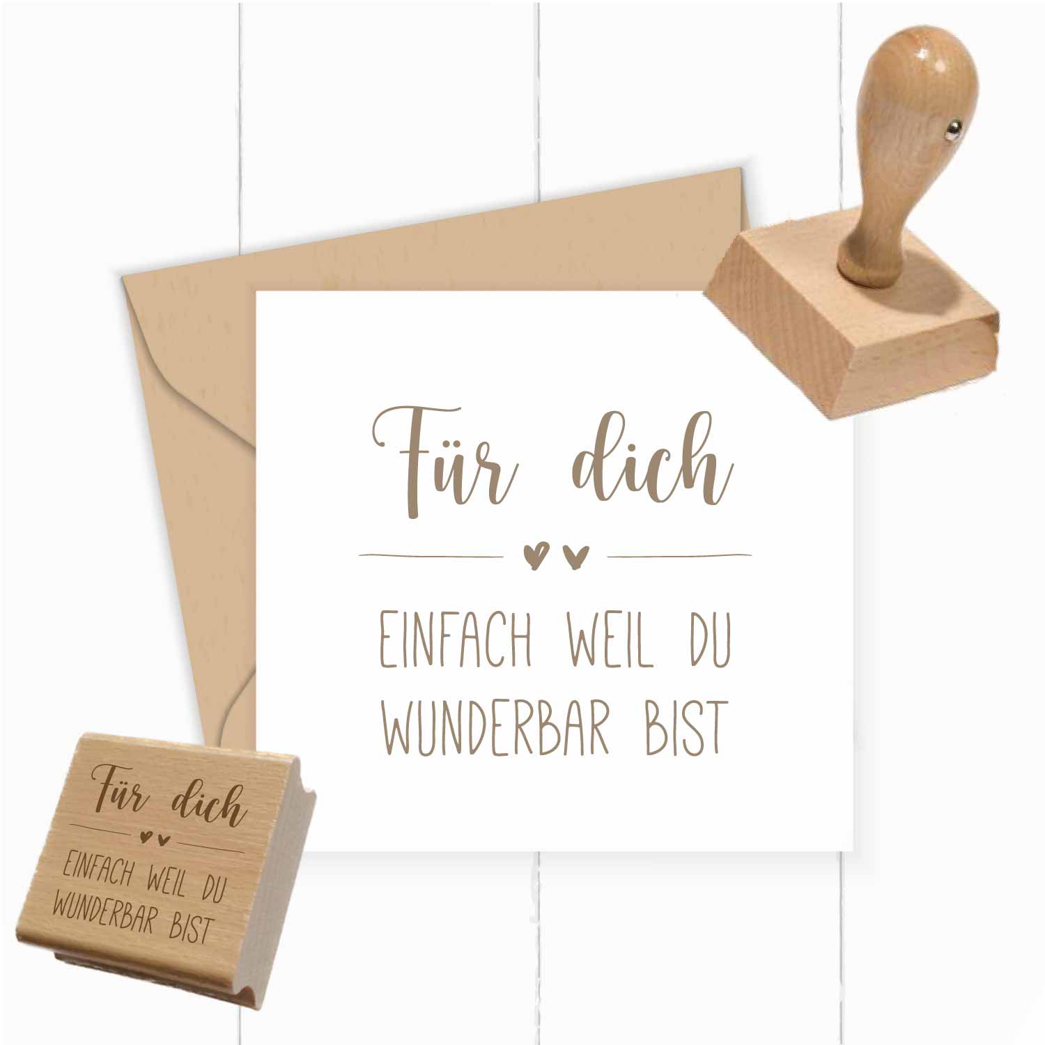 Herzchen Stempel – Für dich | Einfach weil du wunderbar bist