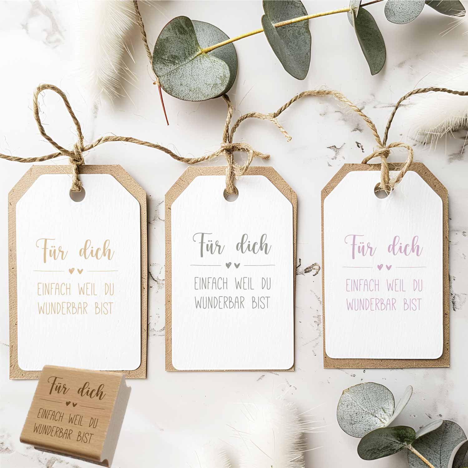 Herzchen Stempel – Für dich | Einfach weil du wunderbar bist