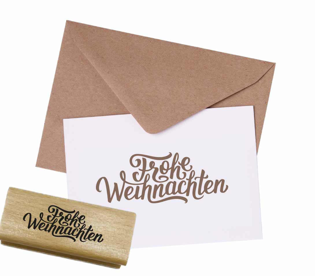Stempel „Frohe Weihnachten“