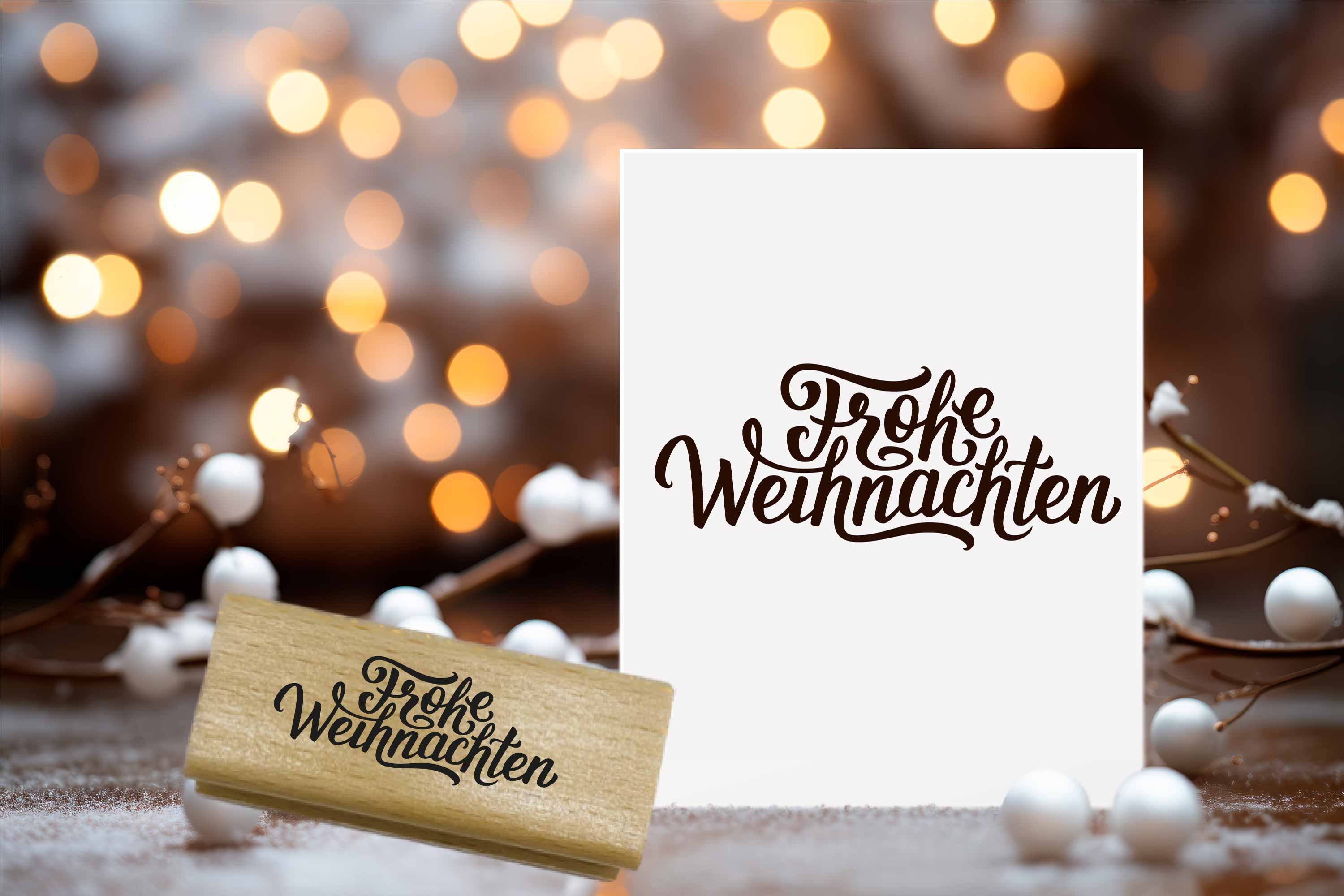 Stempel „Frohe Weihnachten“