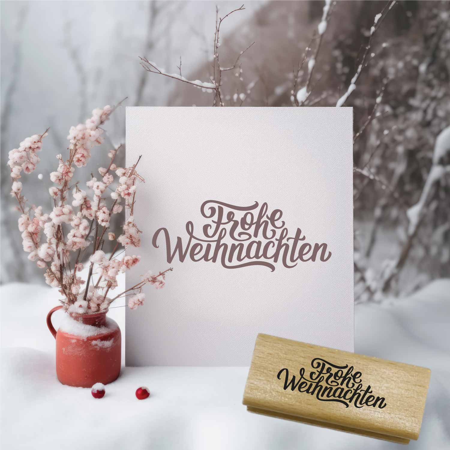 Stempel „Frohe Weihnachten“