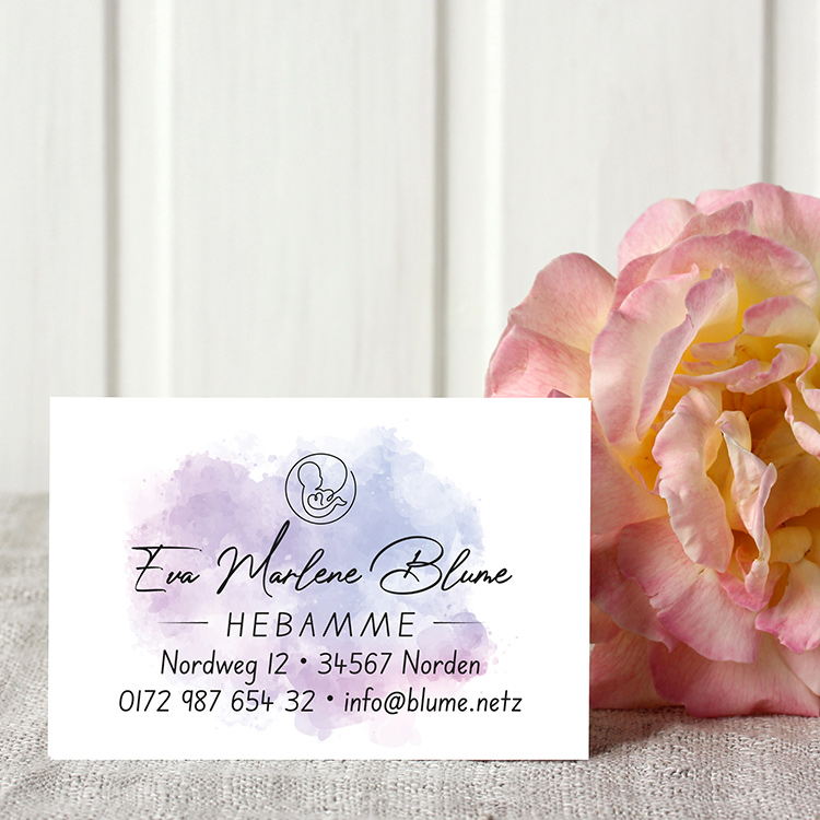 Visitenkarten passend zum Stempel-Design "Marlene" | beidseitig bedruckt