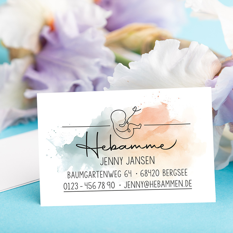 Visitenkarten passend zum Stempel-Design "Jenny" | beidseitig bedruckt