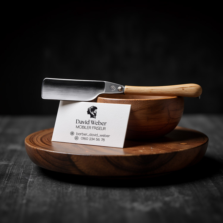 Personalisierter Stempel mit Social Media & Telefonnummer – Individueller Stempel für Friseur, Kosmetik, Handwerk, Gastronomie