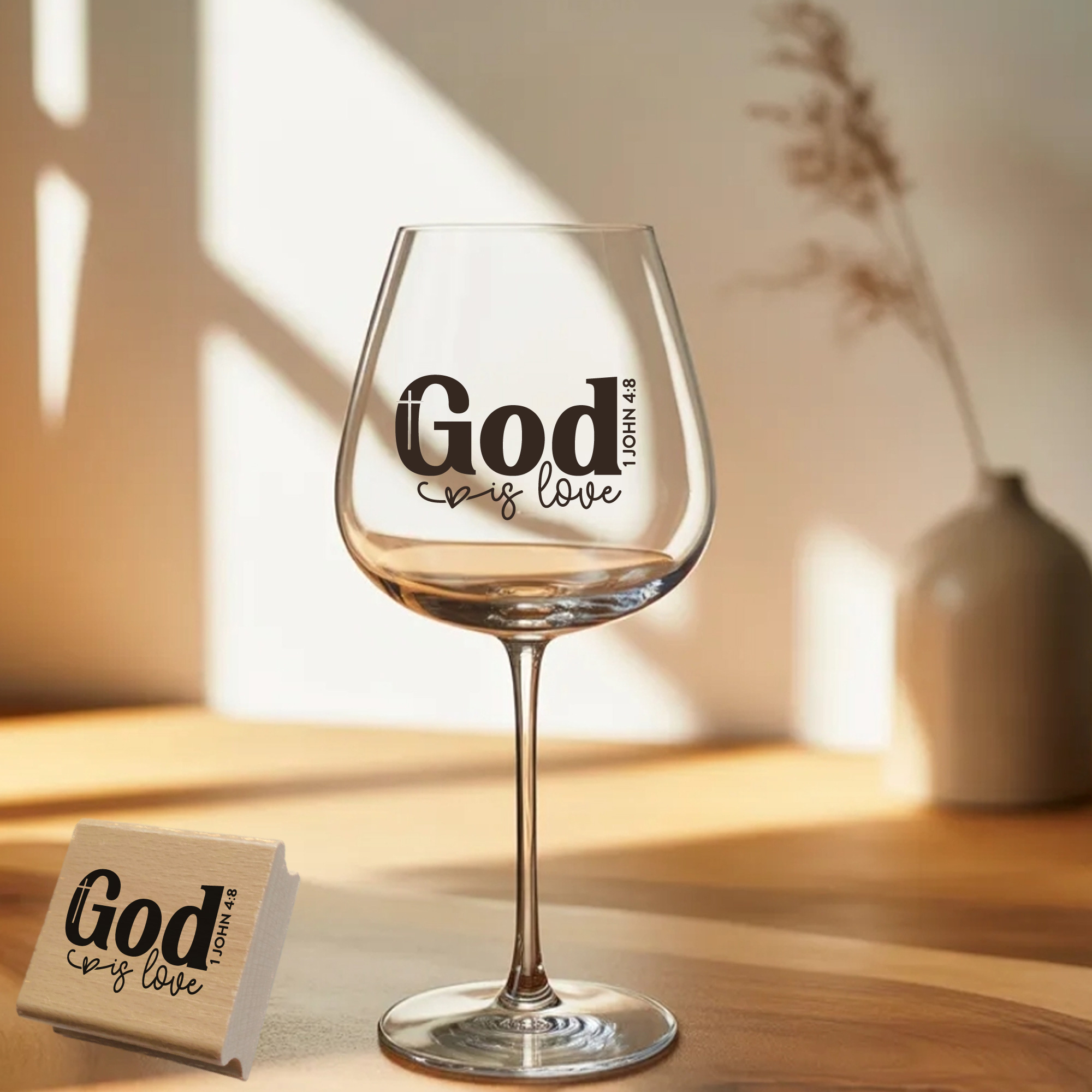 Stempel God is love | Bibelvers-Stempel 1. Johannes 4,8
