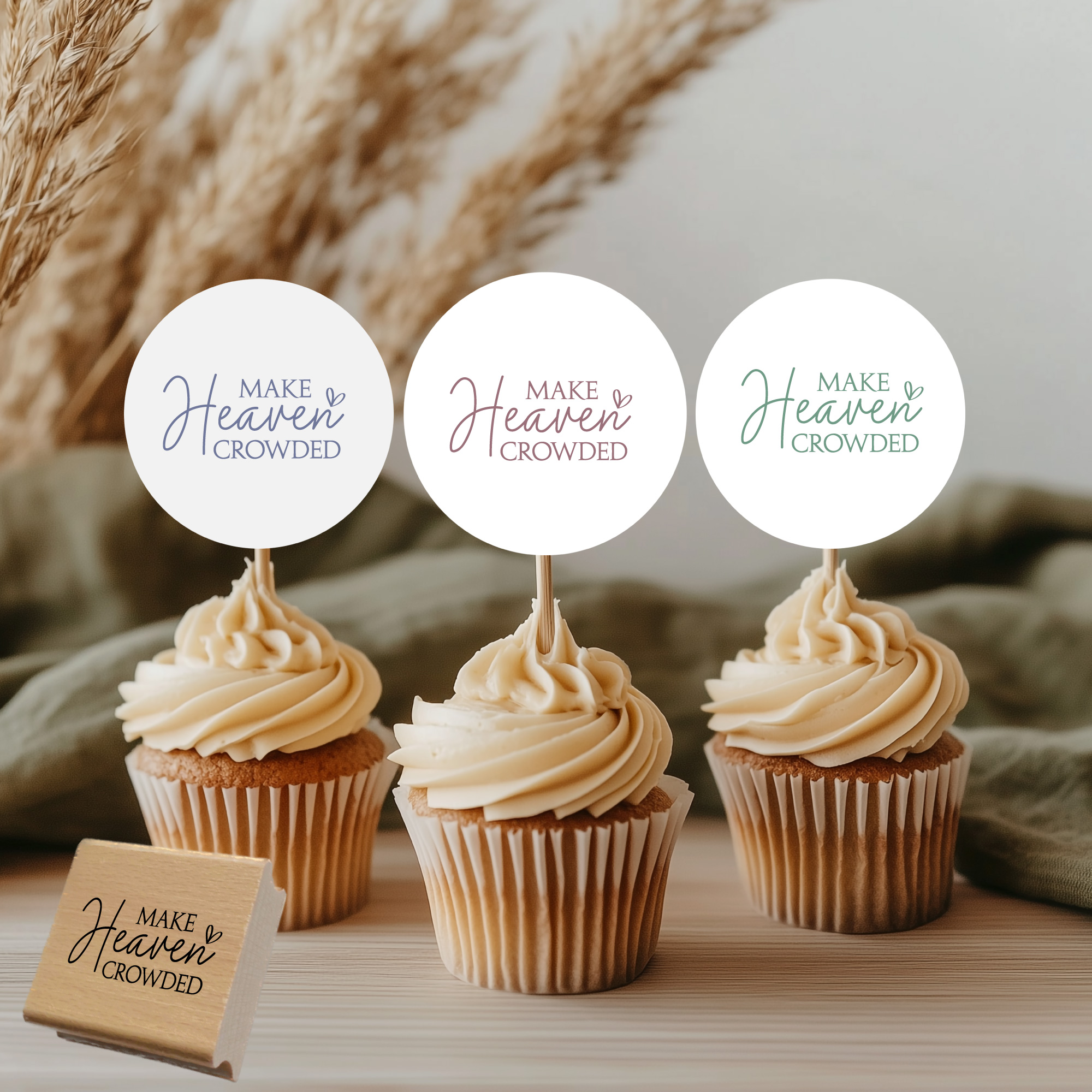 Stempel Make Heaven Crowded • Christlicher Motivstempel mit Herz