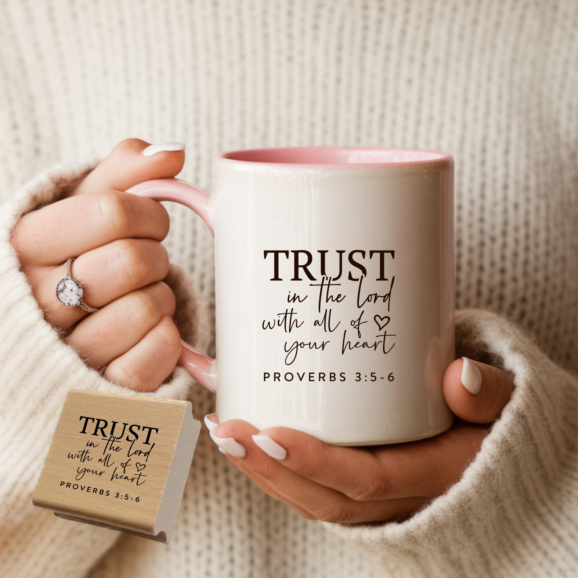 Stempel Sprüche 3:5 • Trust in the Lord Christlicher Hochzeitstempel & Taufstempel