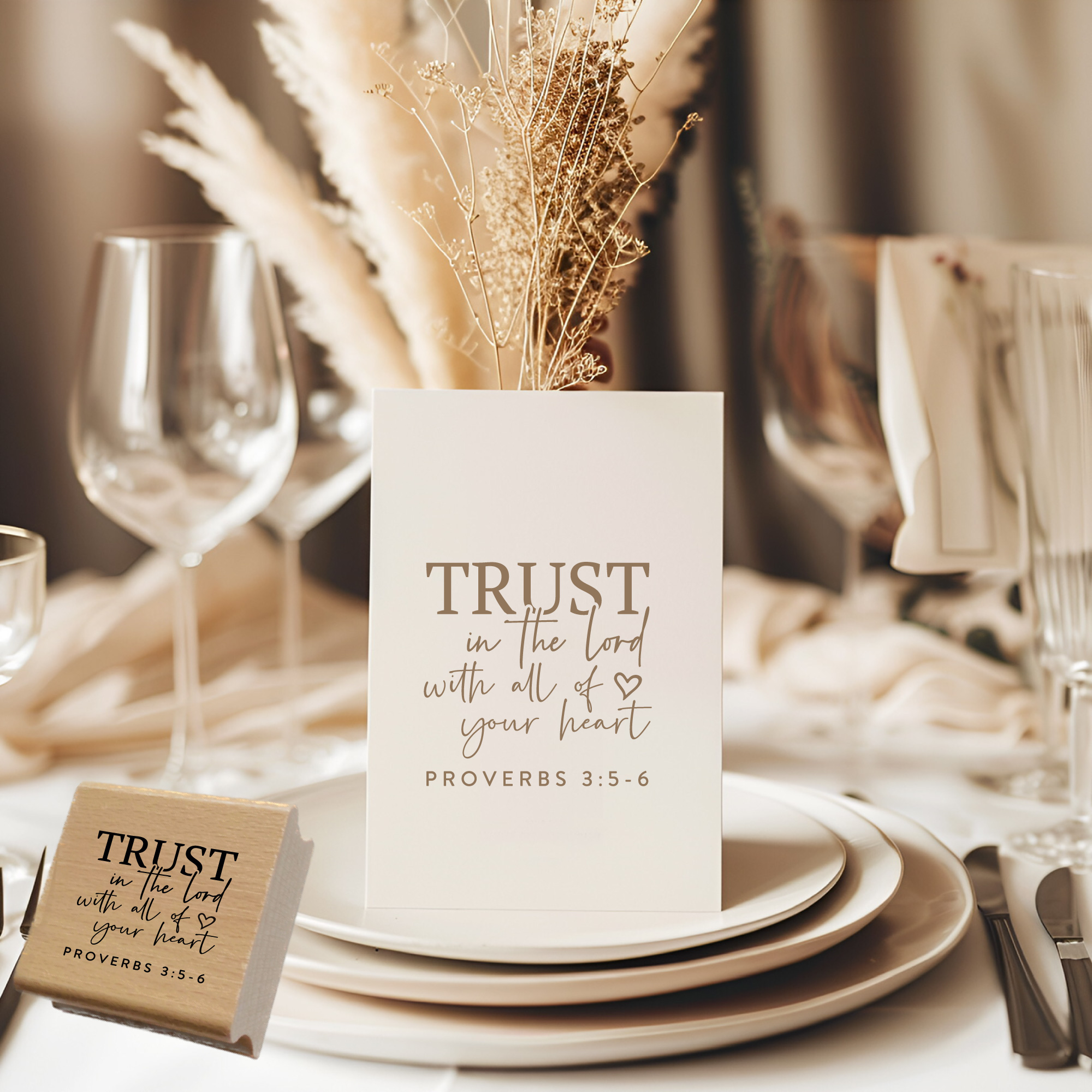Stempel Sprüche 3:5 • Trust in the Lord Christlicher Hochzeitstempel & Taufstempel