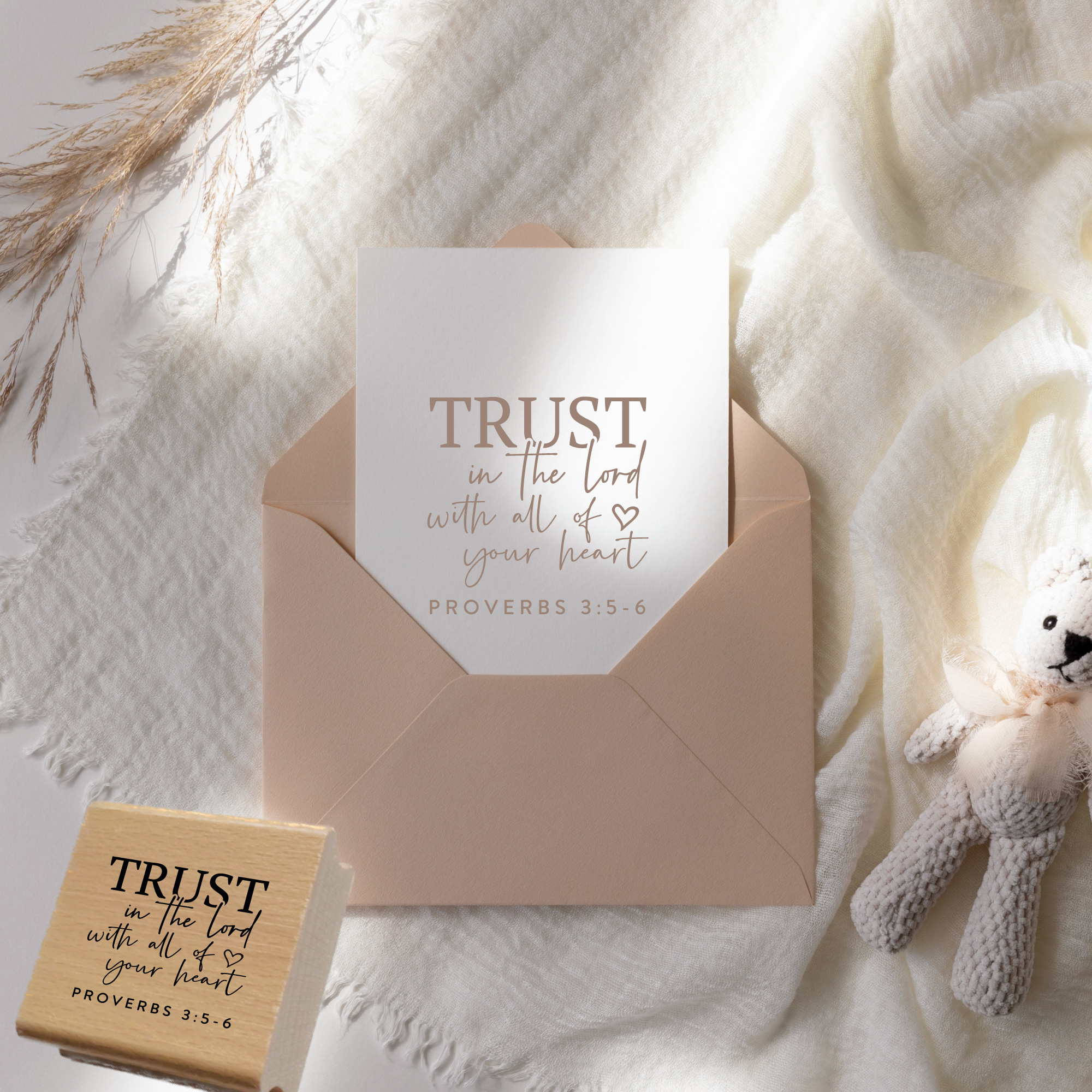 Stempel Sprüche 3:5 • Trust in the Lord Christlicher Hochzeitstempel & Taufstempel