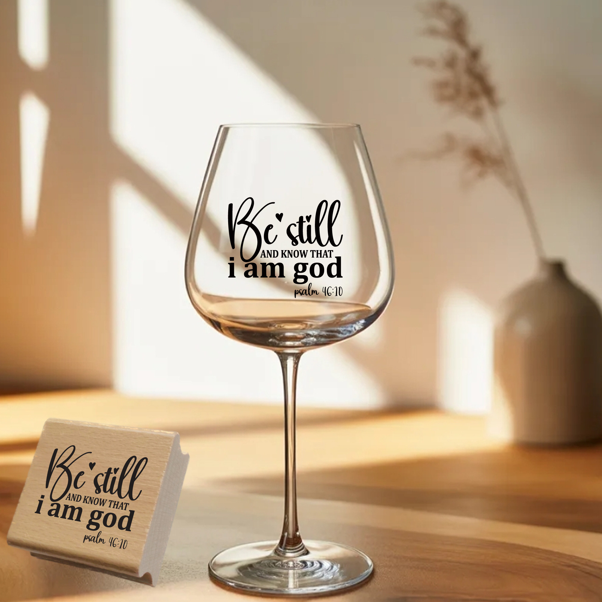 Stempel Psalm 46:10 • Be still and know that i am god Christlicher Stempel