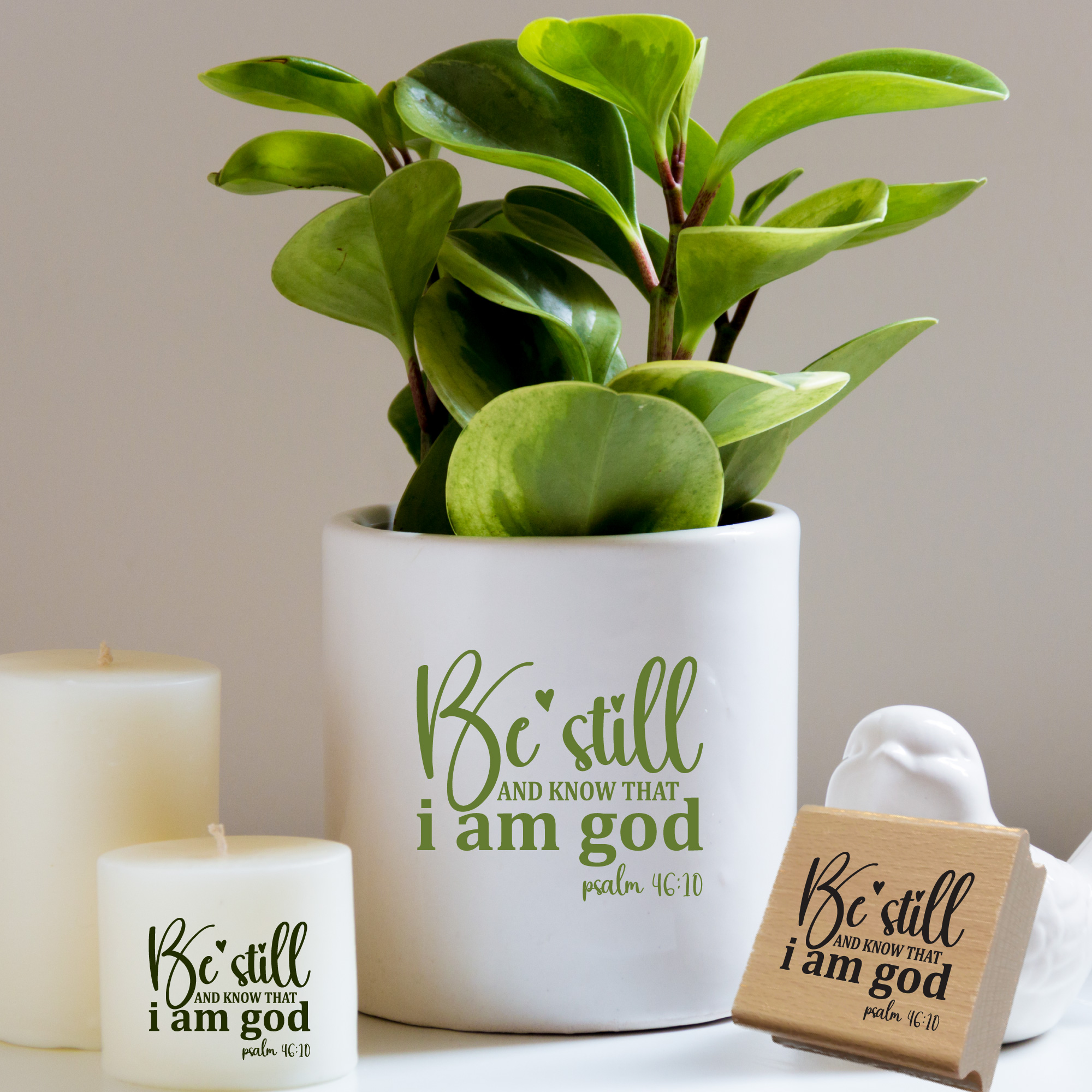 Stempel Psalm 46:10 • Be still and know that i am god Christlicher Stempel