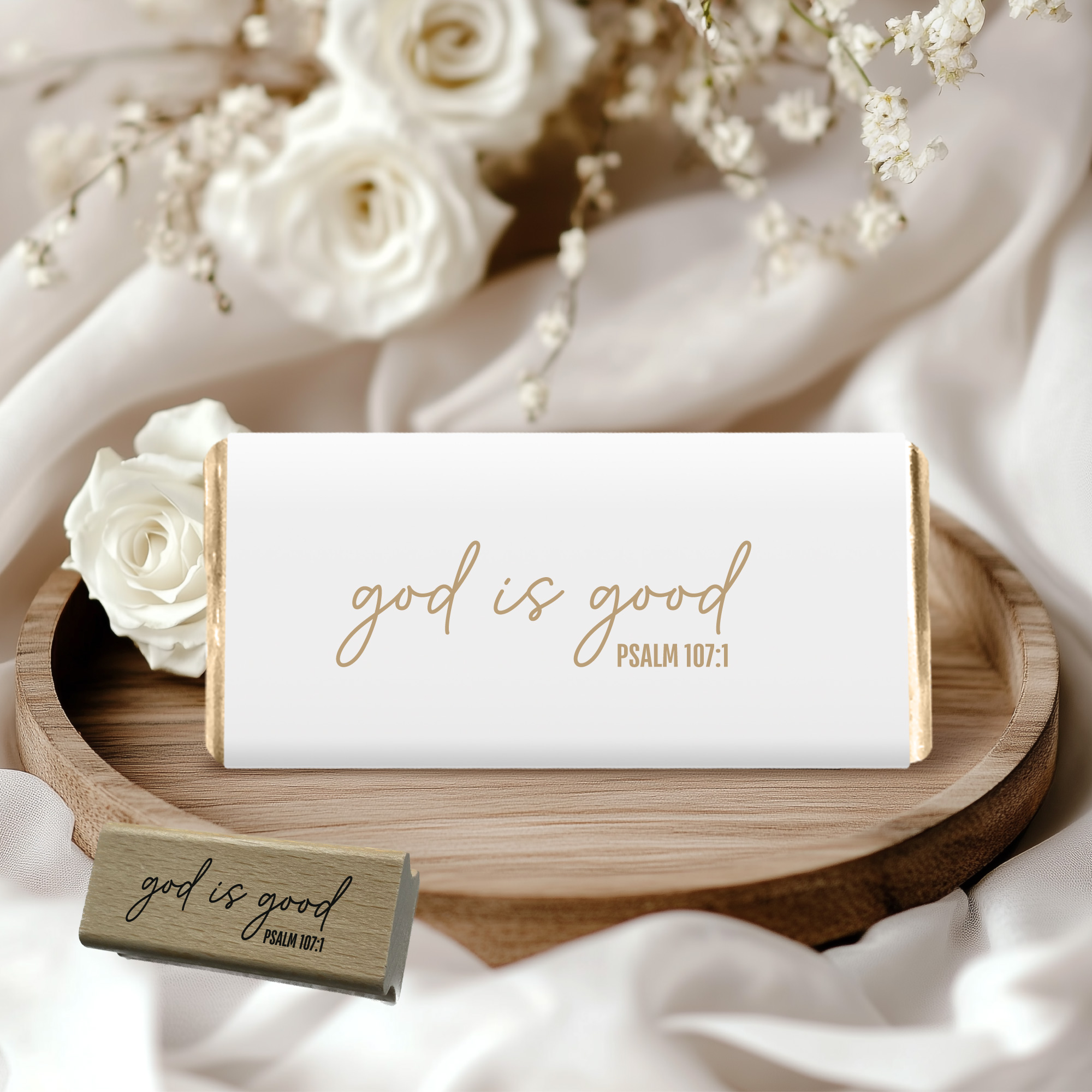 Stempel Psalm 107:1 • god is good Christlicher Dankbarkeits- & Hochzeitsstempel