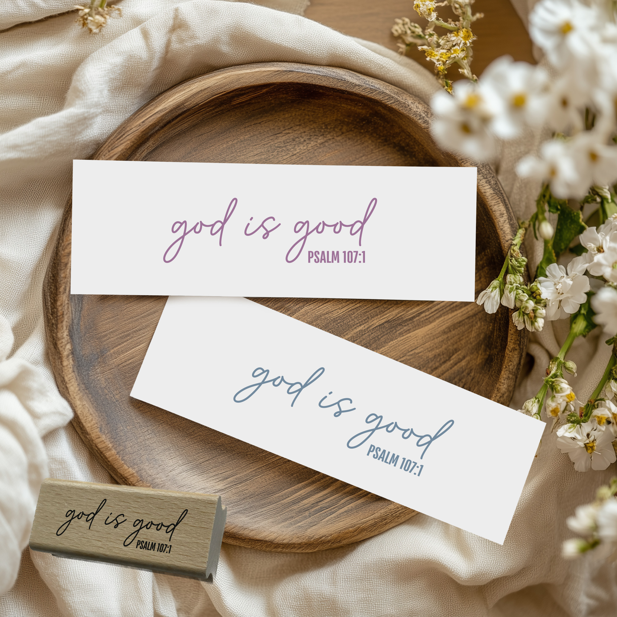 Stempel Psalm 107:1 • god is good Christlicher Dankbarkeits- & Hochzeitsstempel