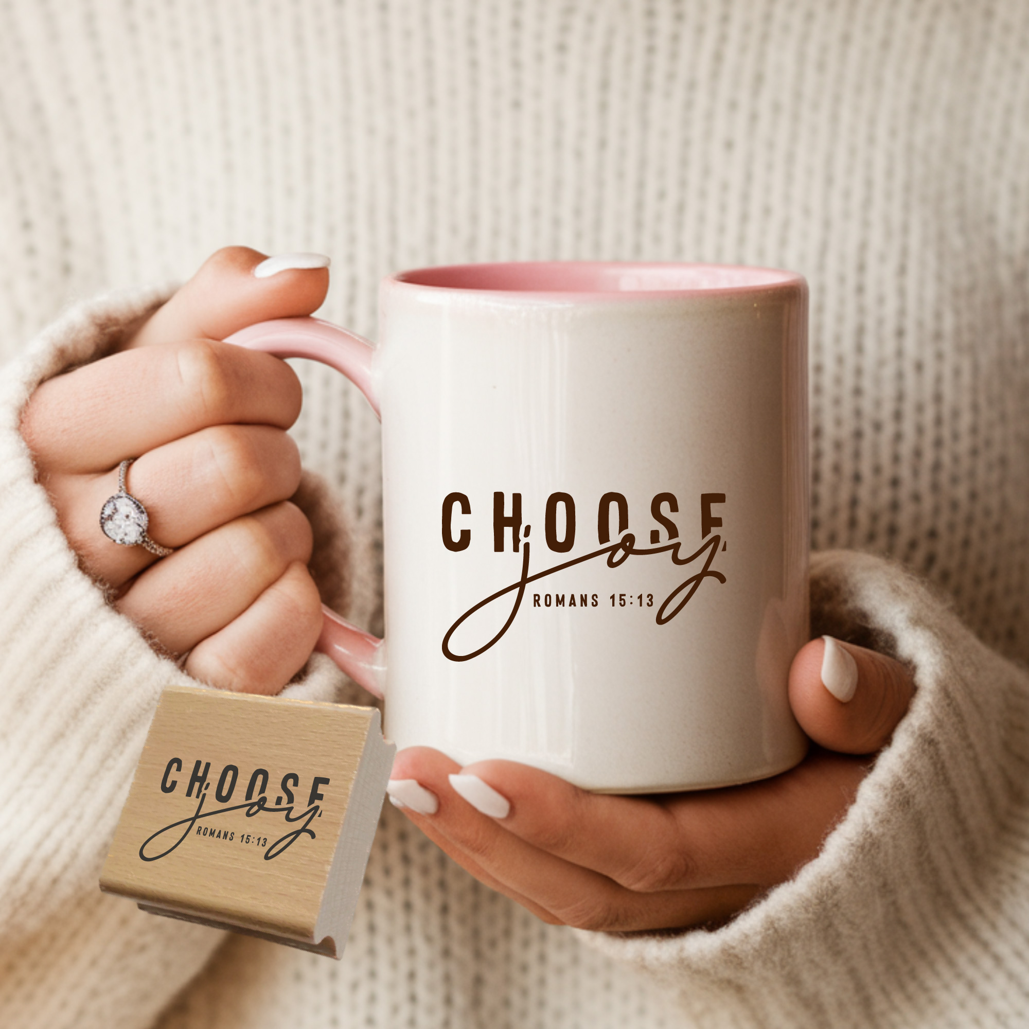 Stempel Römer 15:13 • Choose joy Christlicher Mutmacher- & Freudestempel