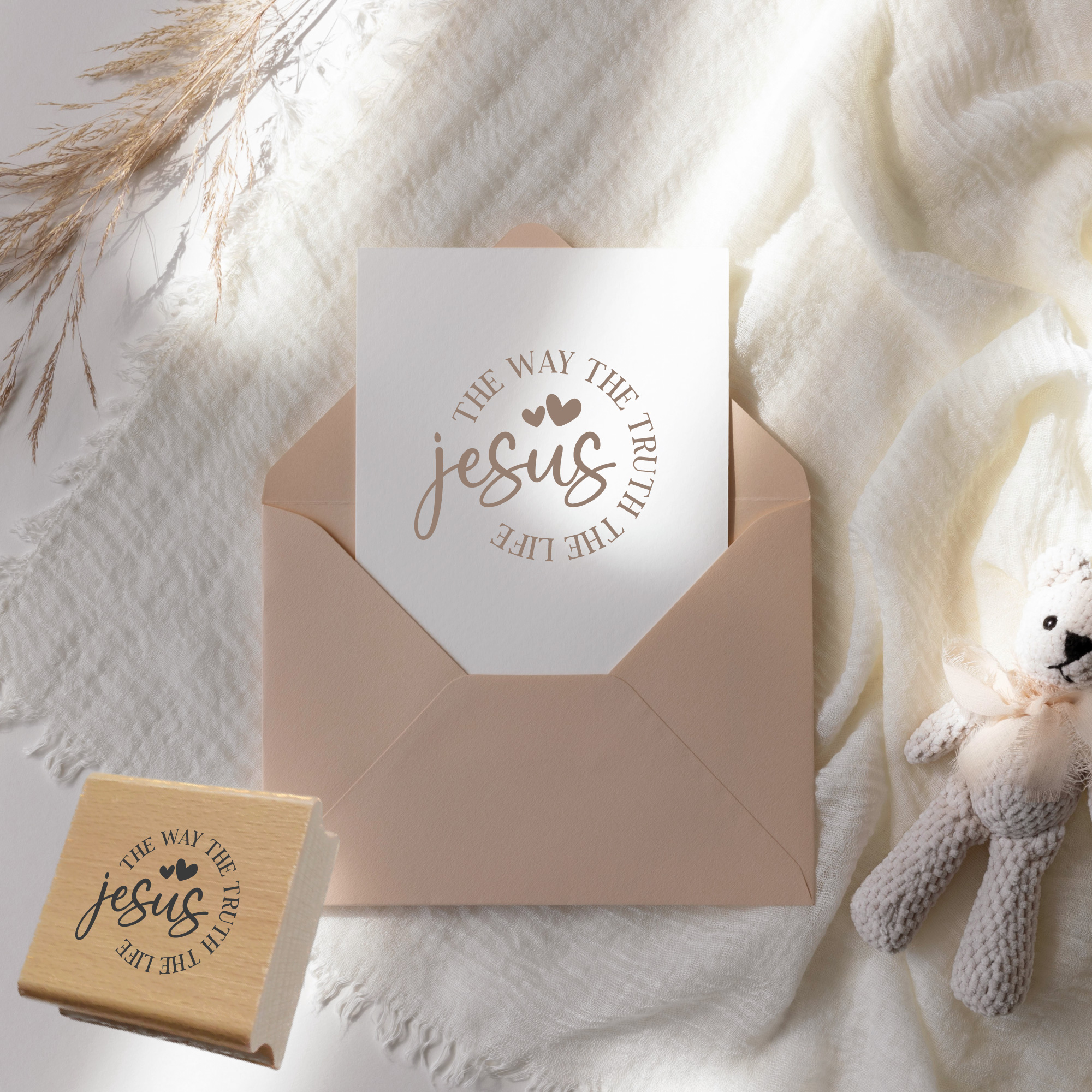 Stempel Johannes 14:6 • Jesus The Way The Truth The Life Christlicher Rundstempel