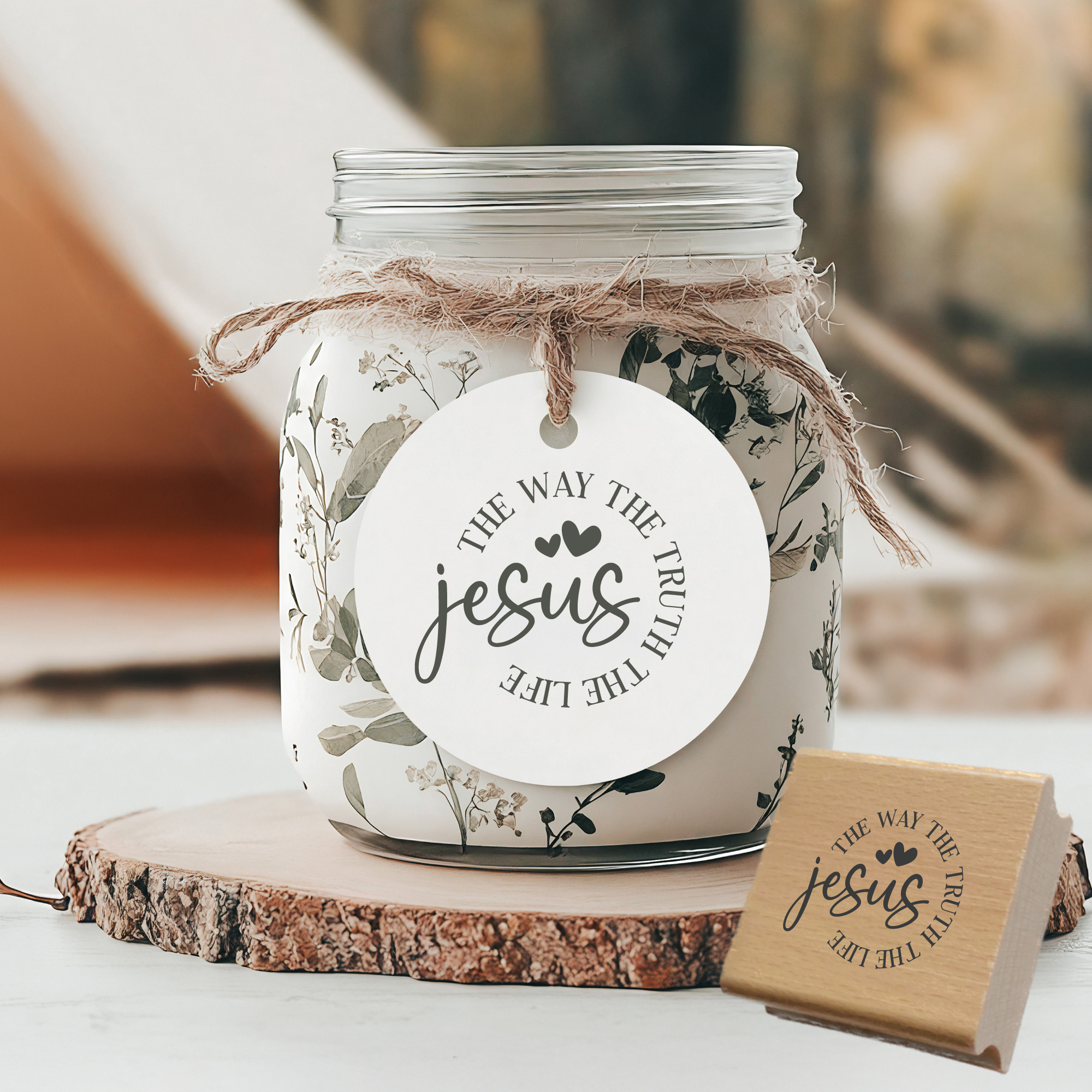 Stempel Johannes 14:6 • Jesus The Way The Truth The Life Christlicher Rundstempel