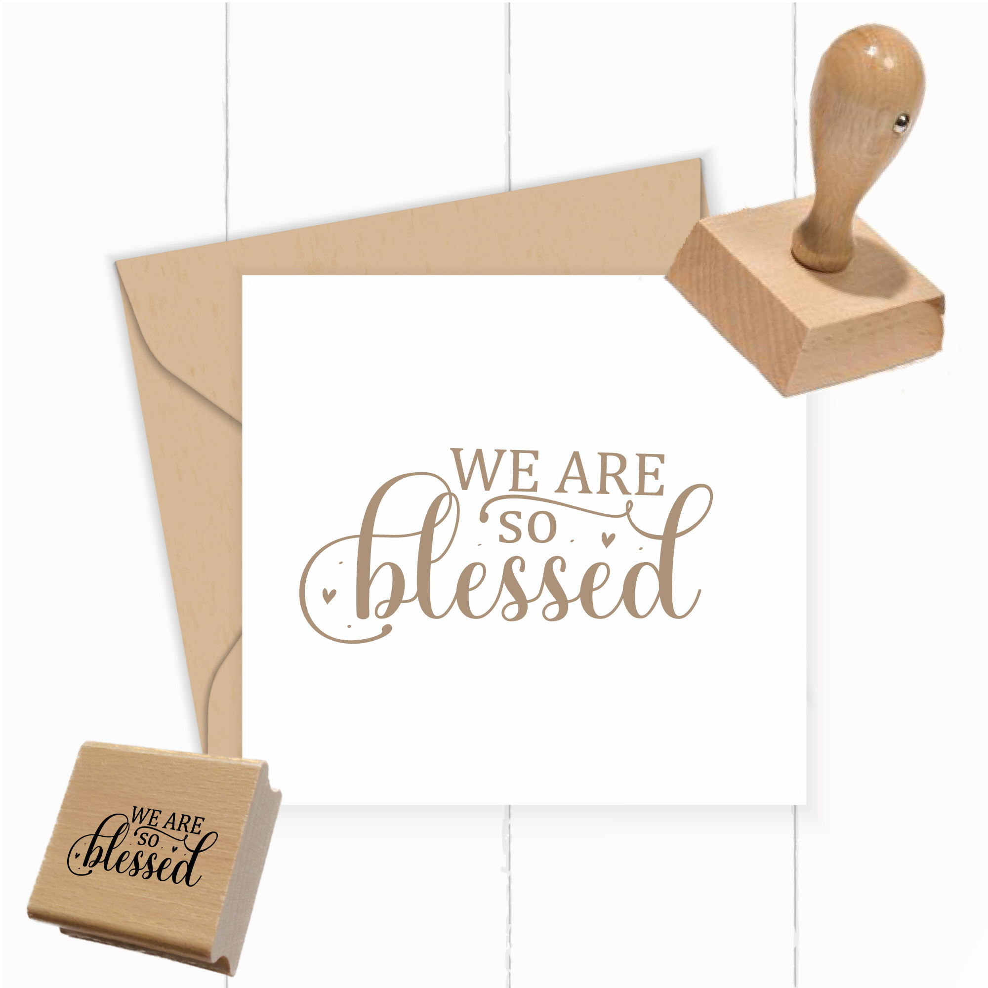 Stempel We are so blessed • Christlicher Familien- & Dankeschön-Stempel - ST0719