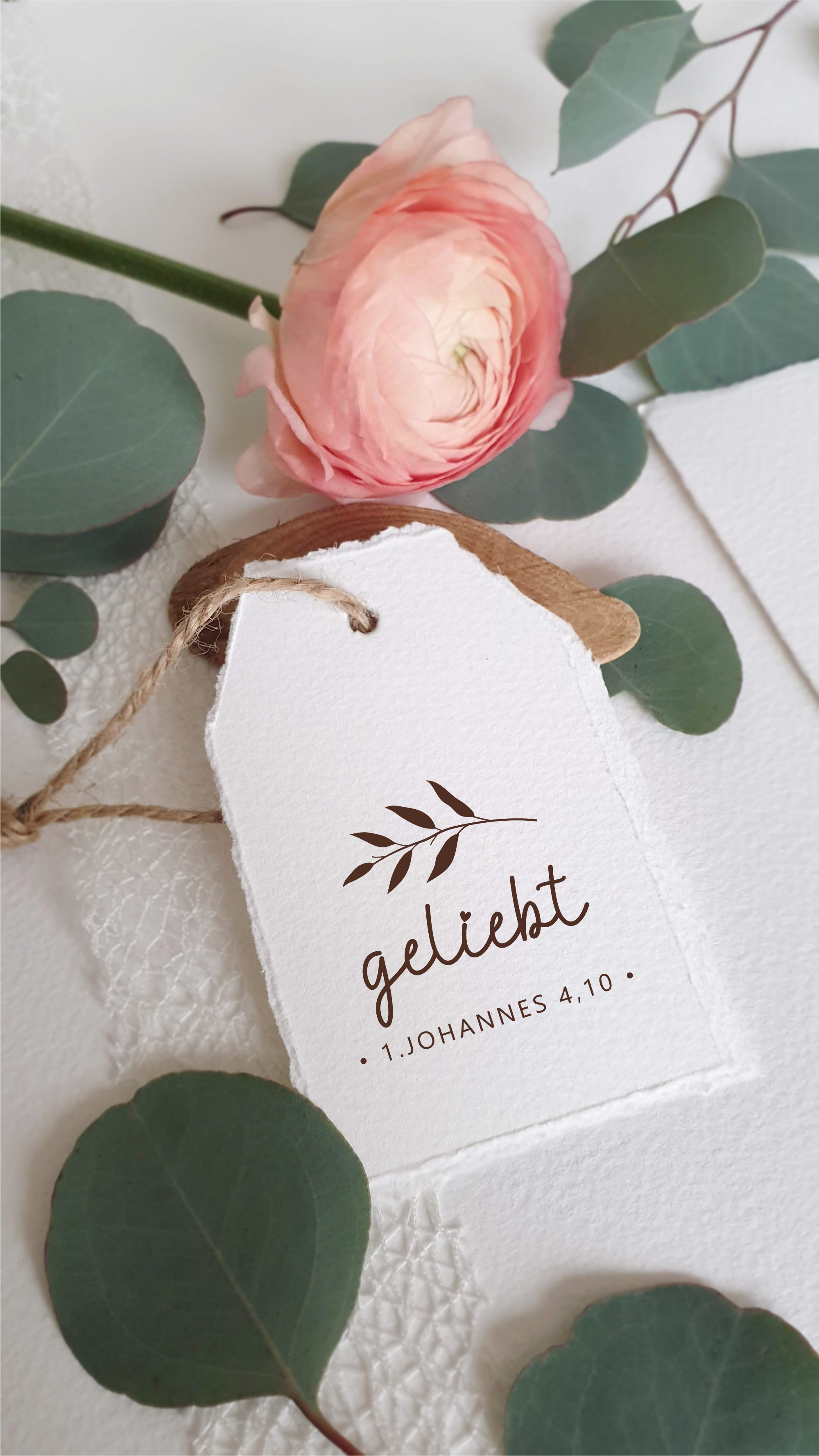 Stempel "geliebt" 1. Johannes 4,10 | Geschenk Hochzeit, Geburt, Taufe