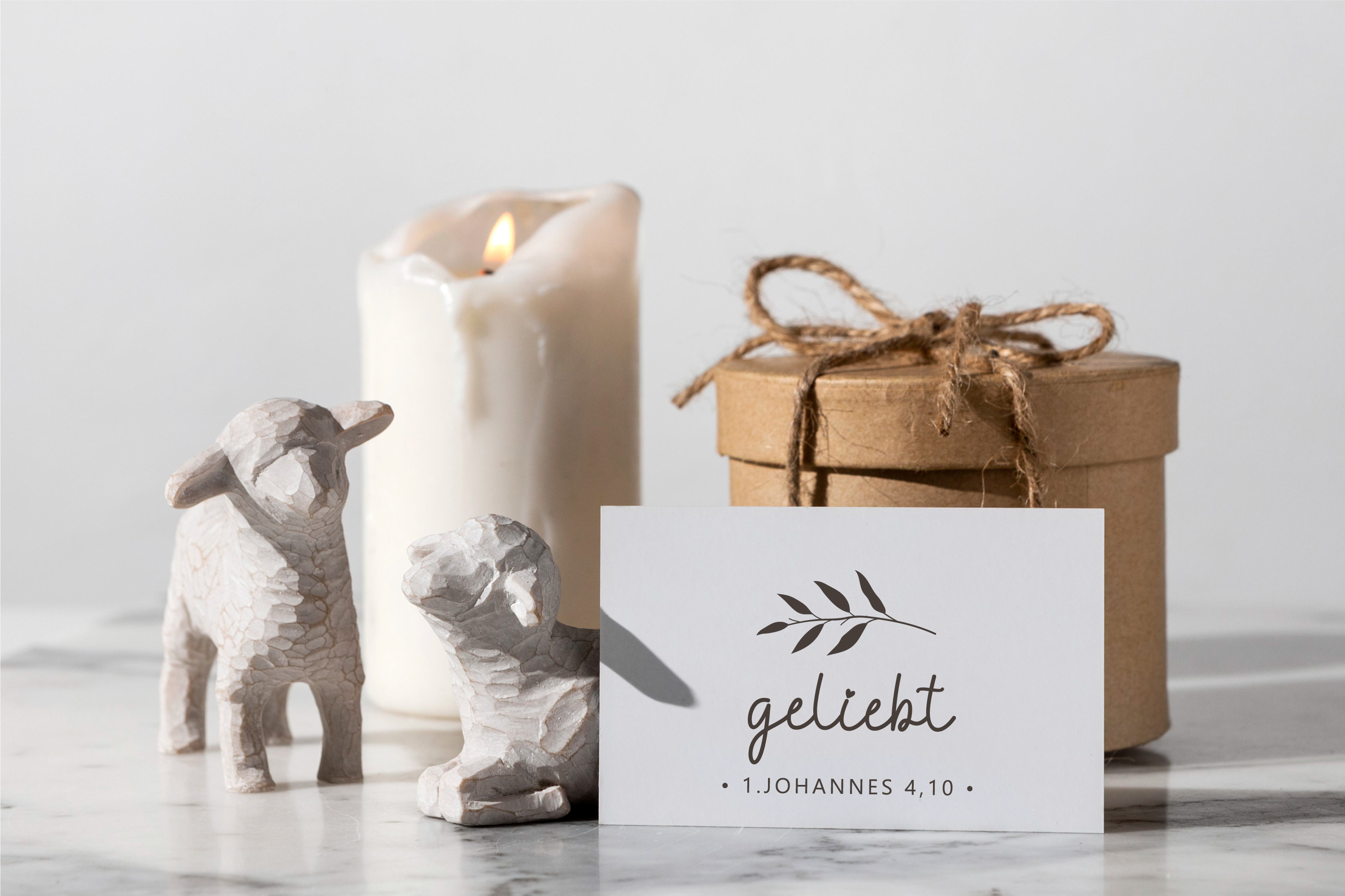 Stempel "geliebt" 1. Johannes 4,10 | Geschenk Hochzeit, Geburt, Taufe