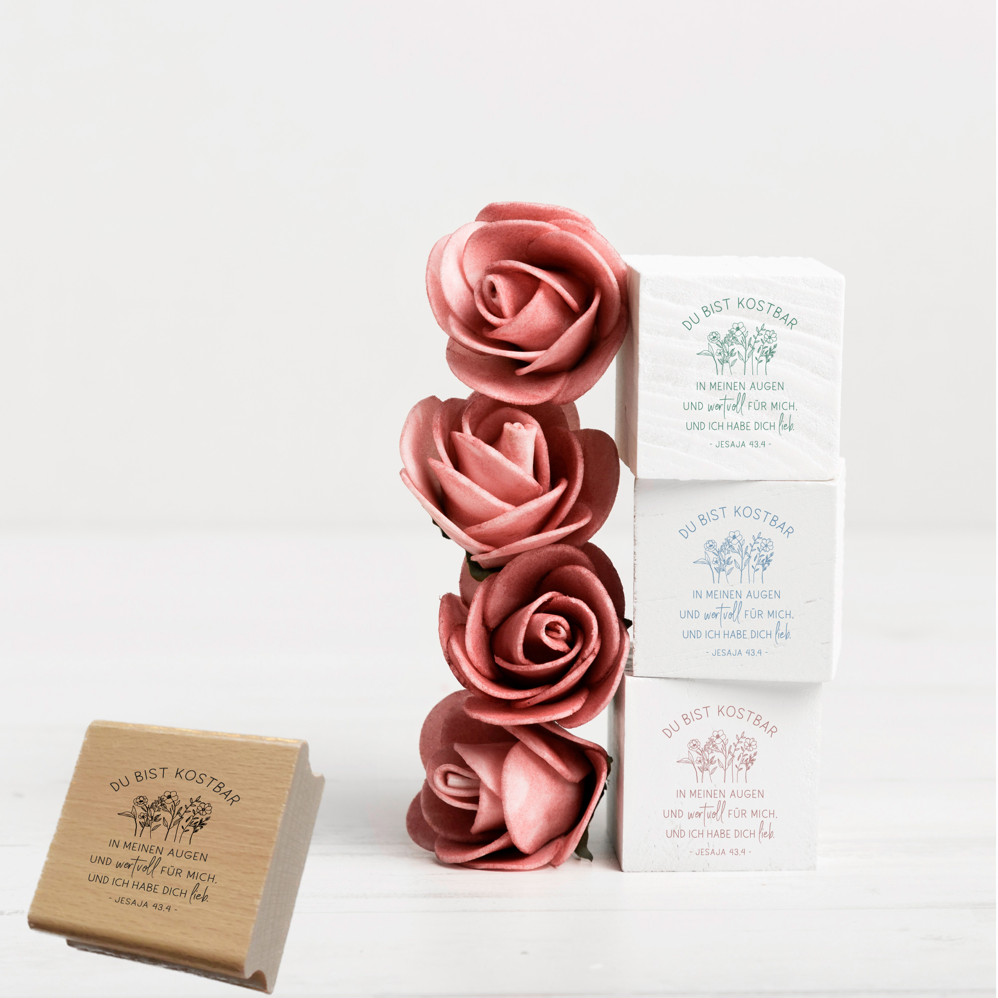 Stempel Jesaja 43,4 "Du bist kostbar" | Christliches Geschenk Geburt Taufe