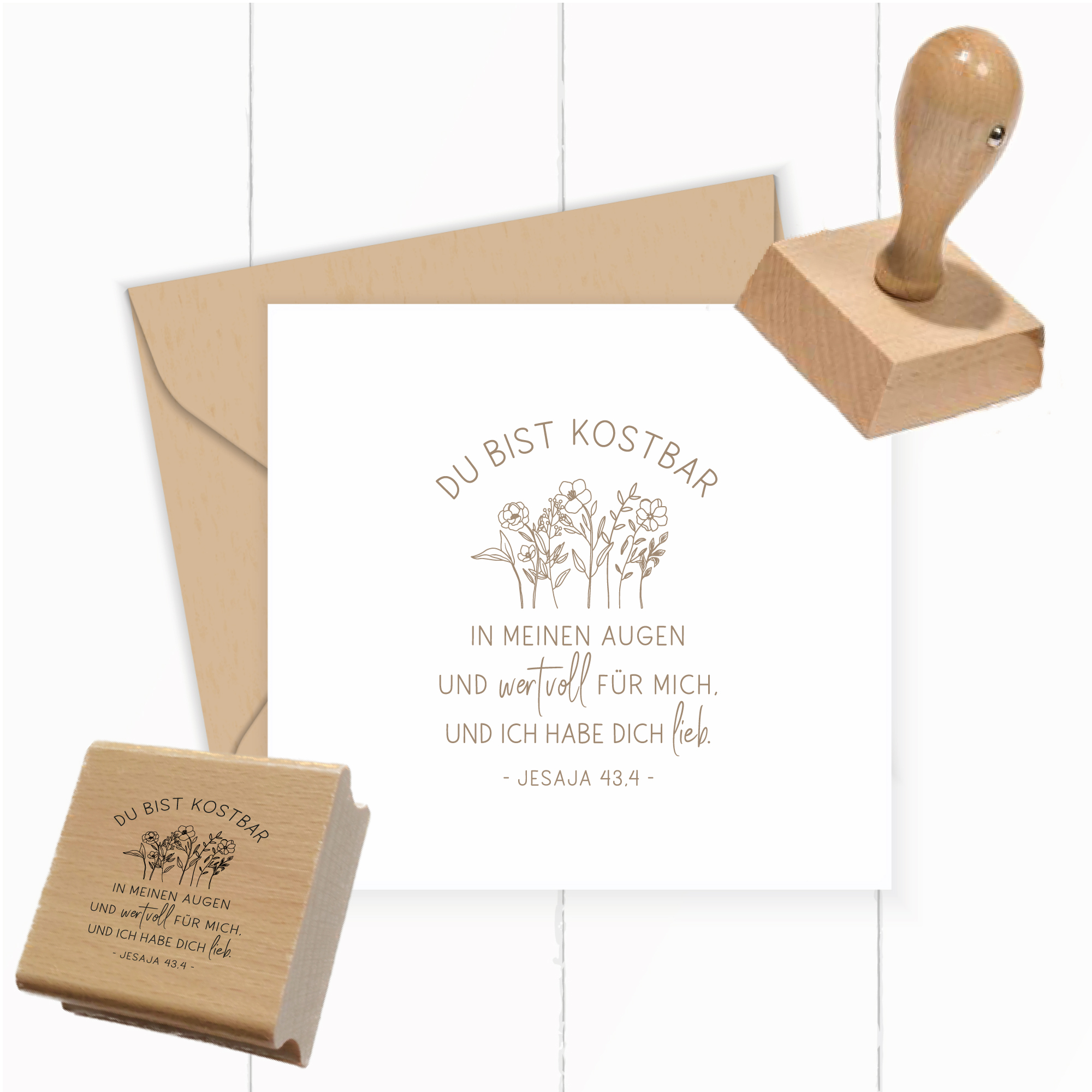 Stempel Jesaja 43,4 "Du bist kostbar" | Christliches Geschenk Geburt Taufe - ST0725
