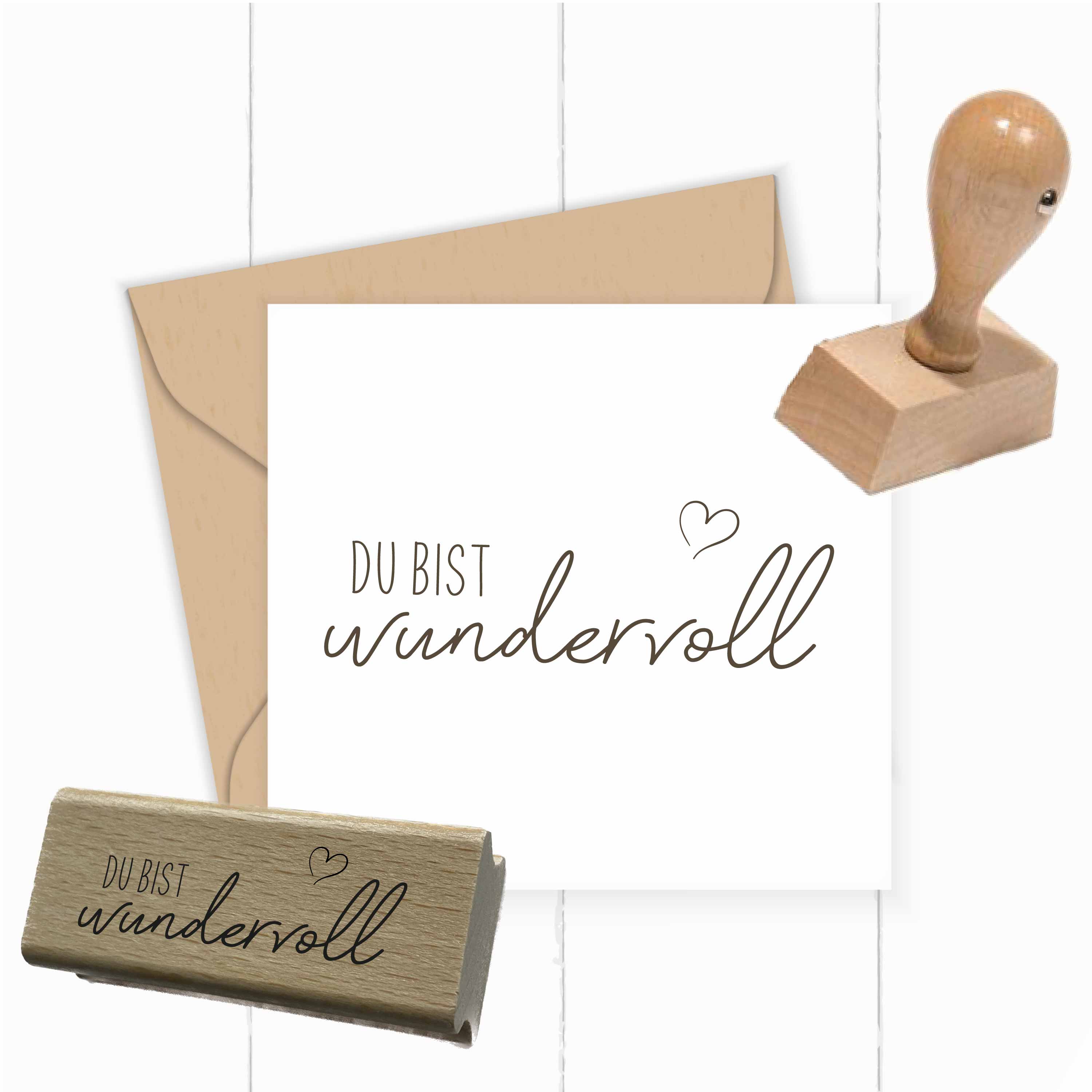 Stempel Du bist wundervoll | Kompliment Motivstempel für Geburtstag, Freunde & Familie - ST0729