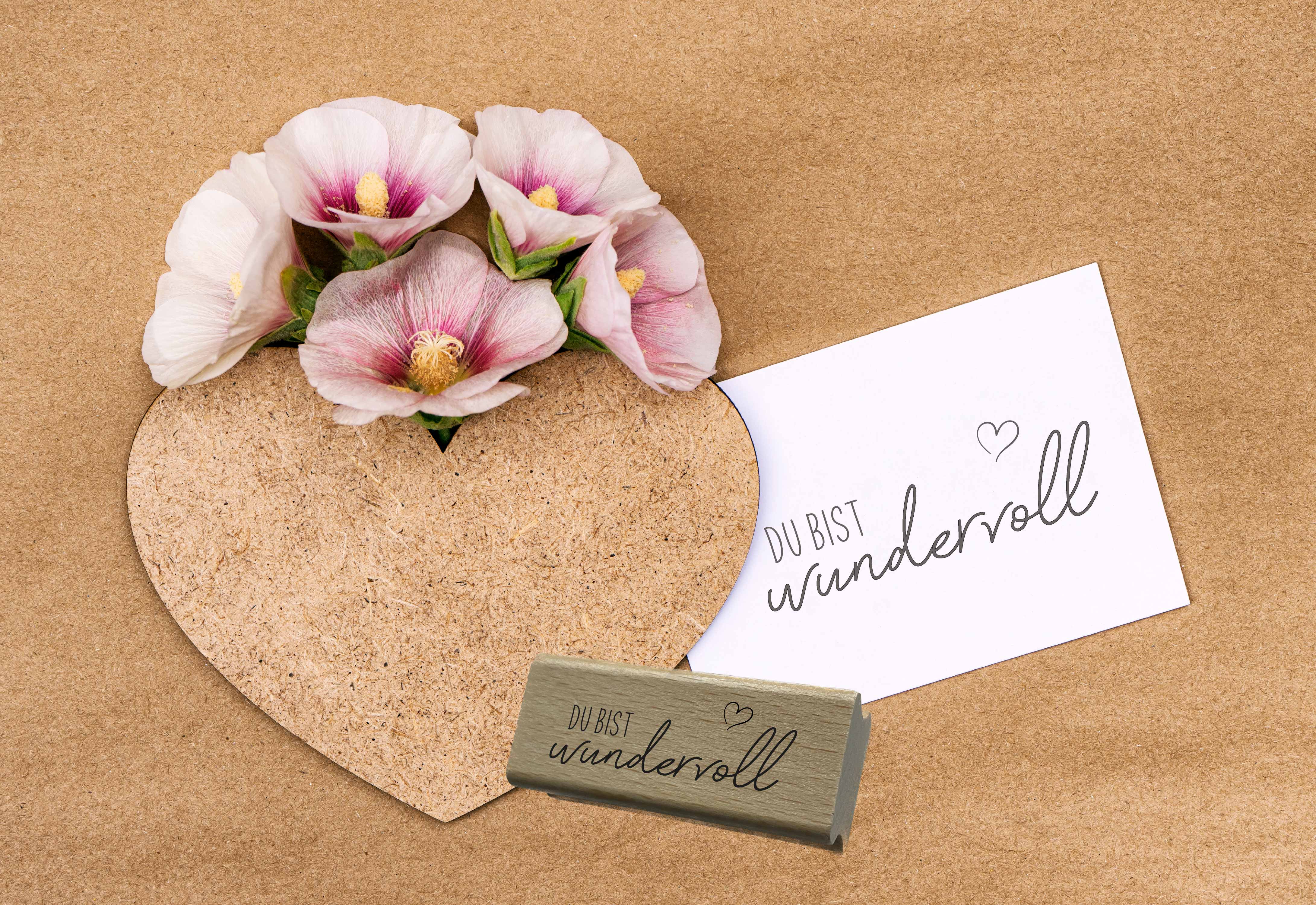 Stempel Du bist wundervoll | Kompliment Motivstempel für Geburtstag, Freunde & Familie