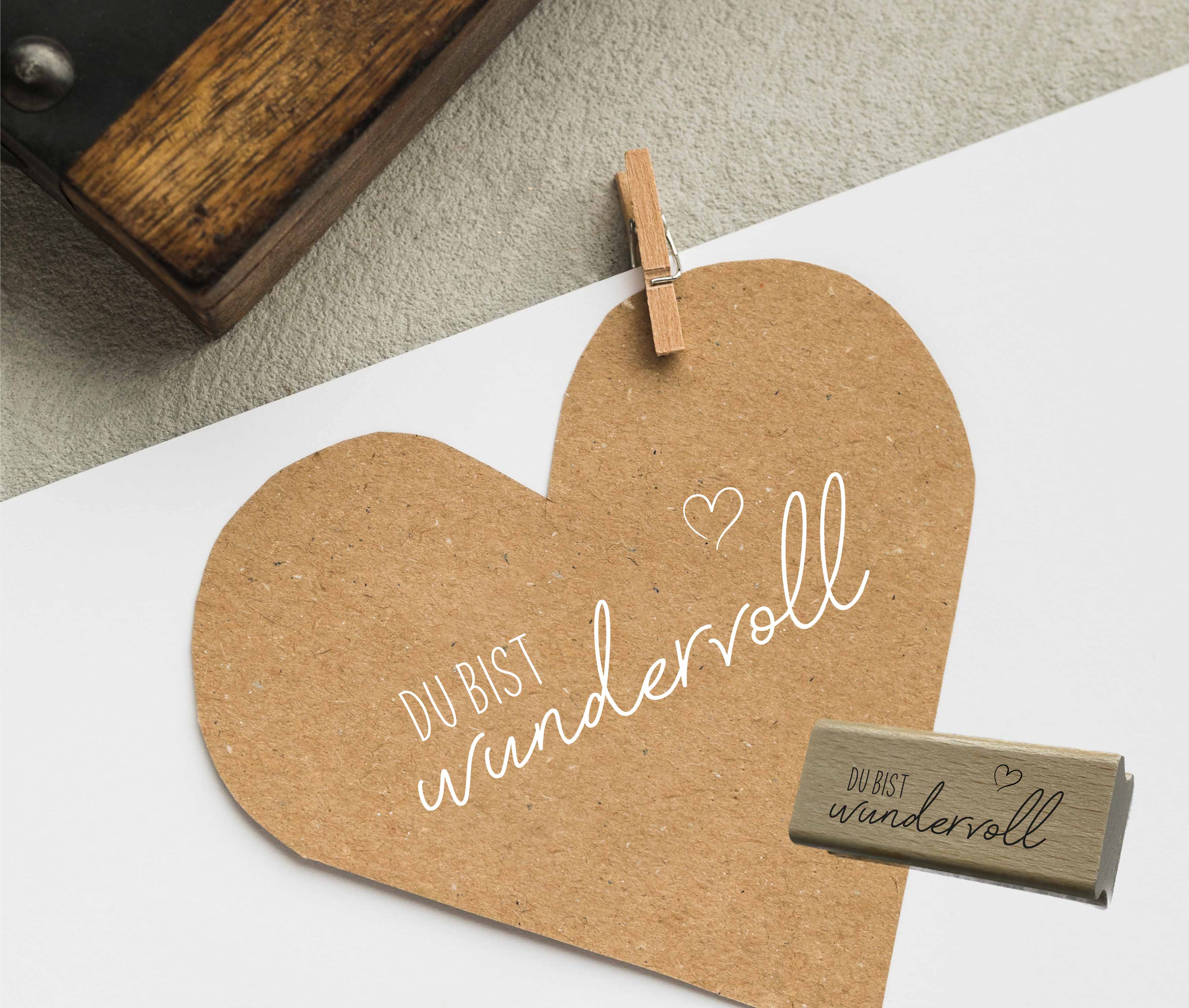 Stempel Du bist wundervoll | Kompliment Motivstempel für Geburtstag, Freunde & Familie