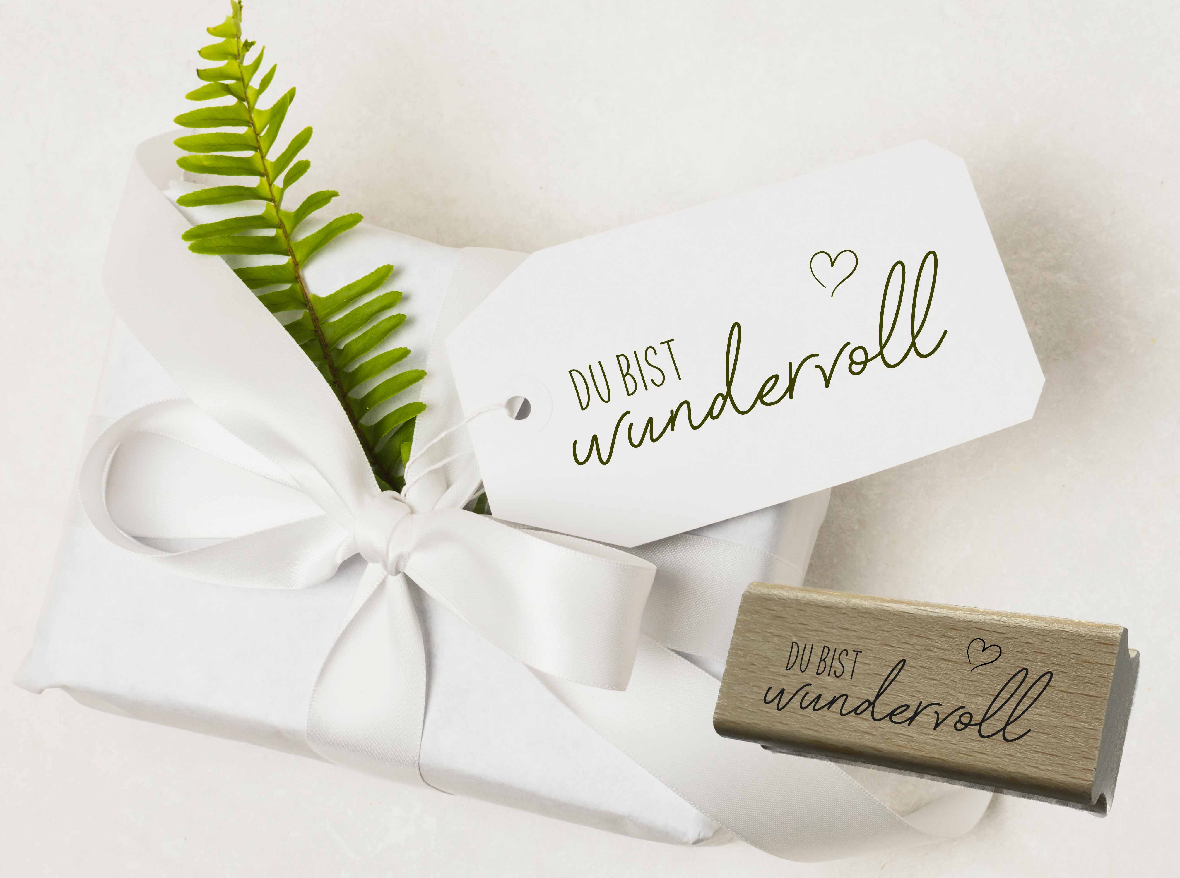Stempel Du bist wundervoll | Kompliment Motivstempel für Geburtstag, Freunde & Familie