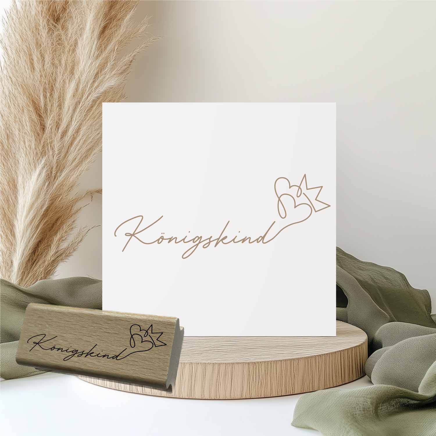 Stempel Königskind | Christlicher Spruchstempel Kind Gottes | für Jungs, Taufe, Kommunion & Glaube
